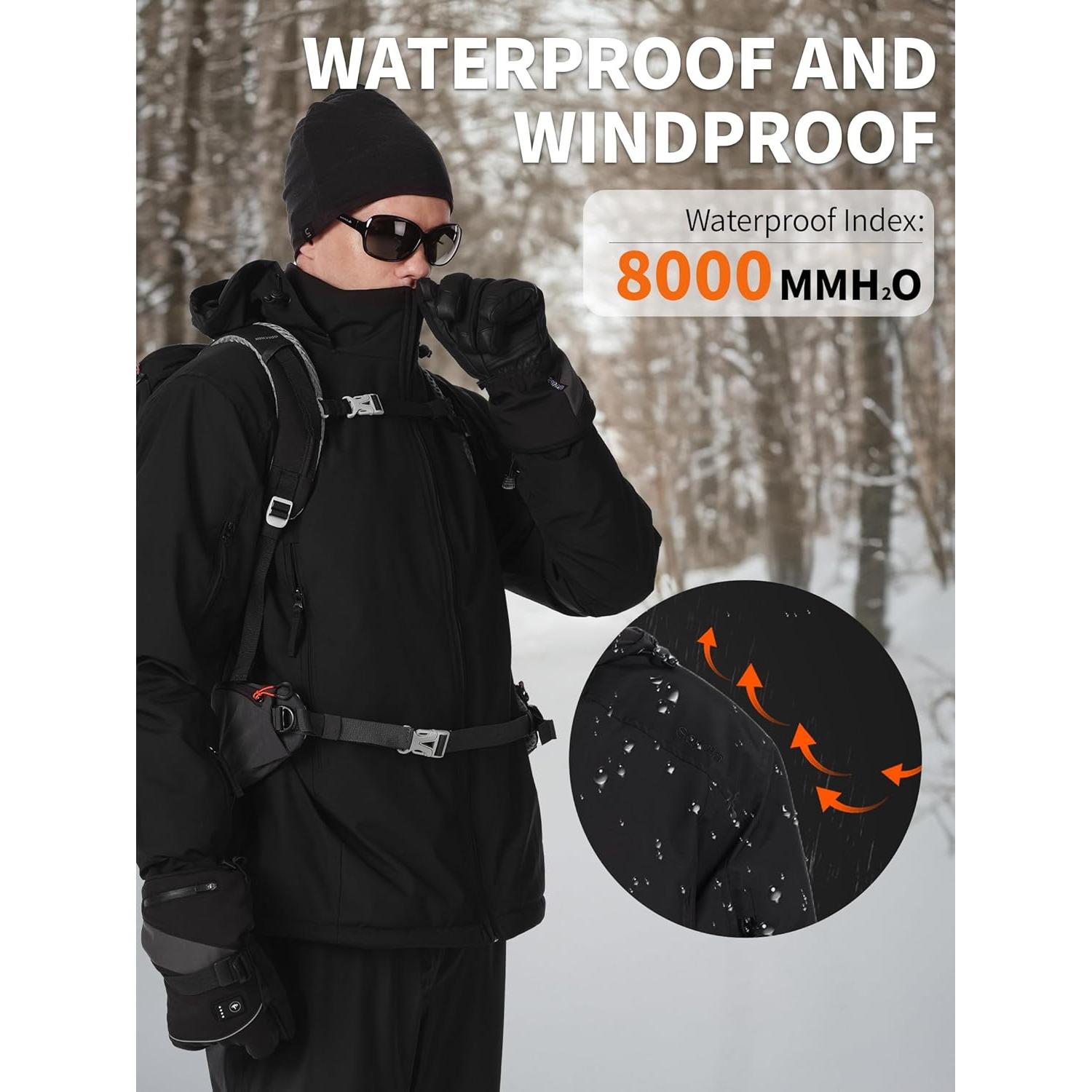 Chaqueta Calentada Unisex Seyola Impermeable 4 Zonas Calor