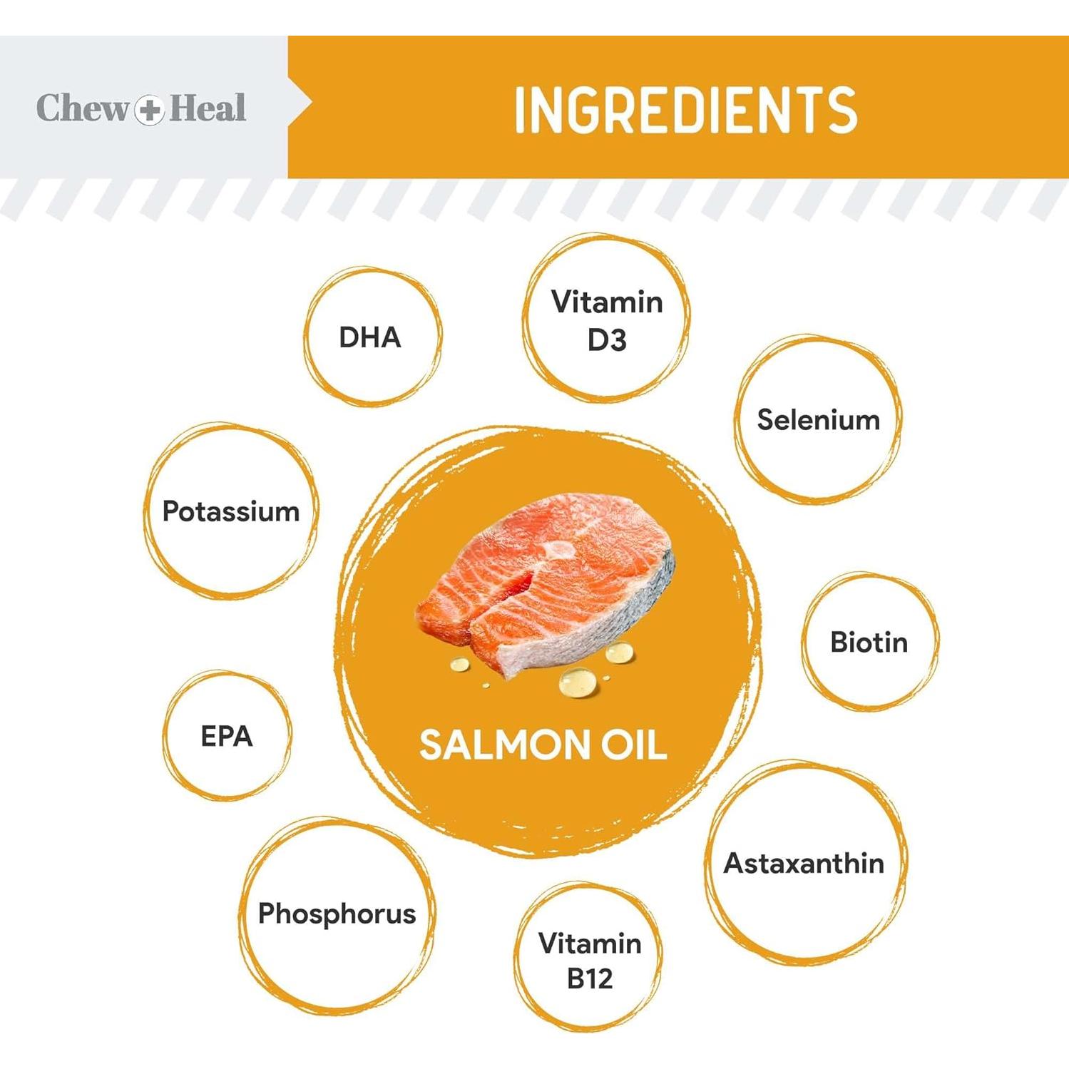 Aceite de Salmón Chew + Heal 236.6 ml para Perros - Omega 3