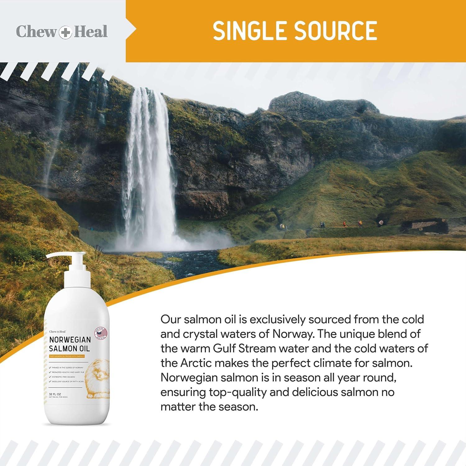 Aceite de Salmón Chew + Heal 236.6 ml para Perros - Omega 3