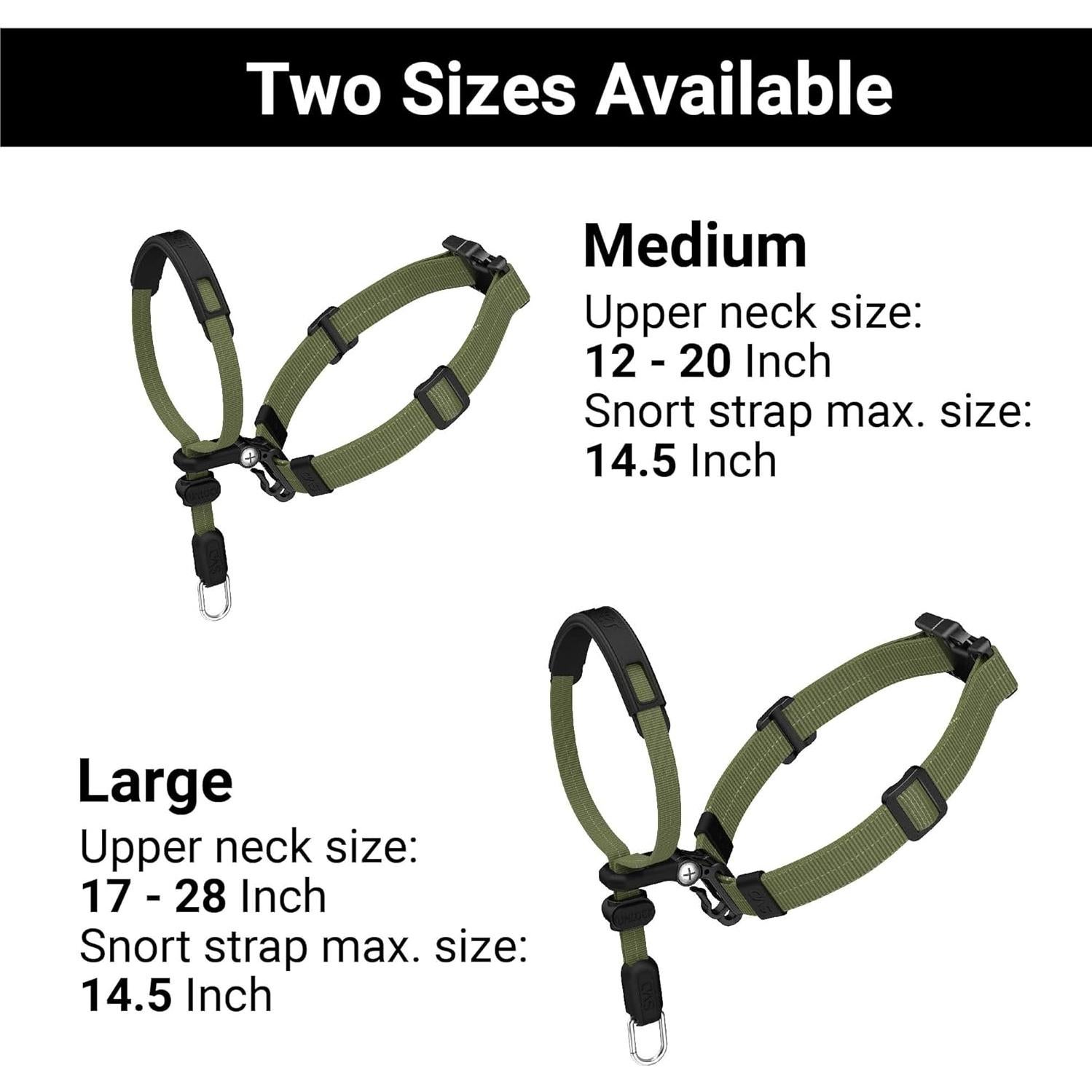 Collar de Cabeza Sin Tirones SVD.PET Verde Militar Mediano