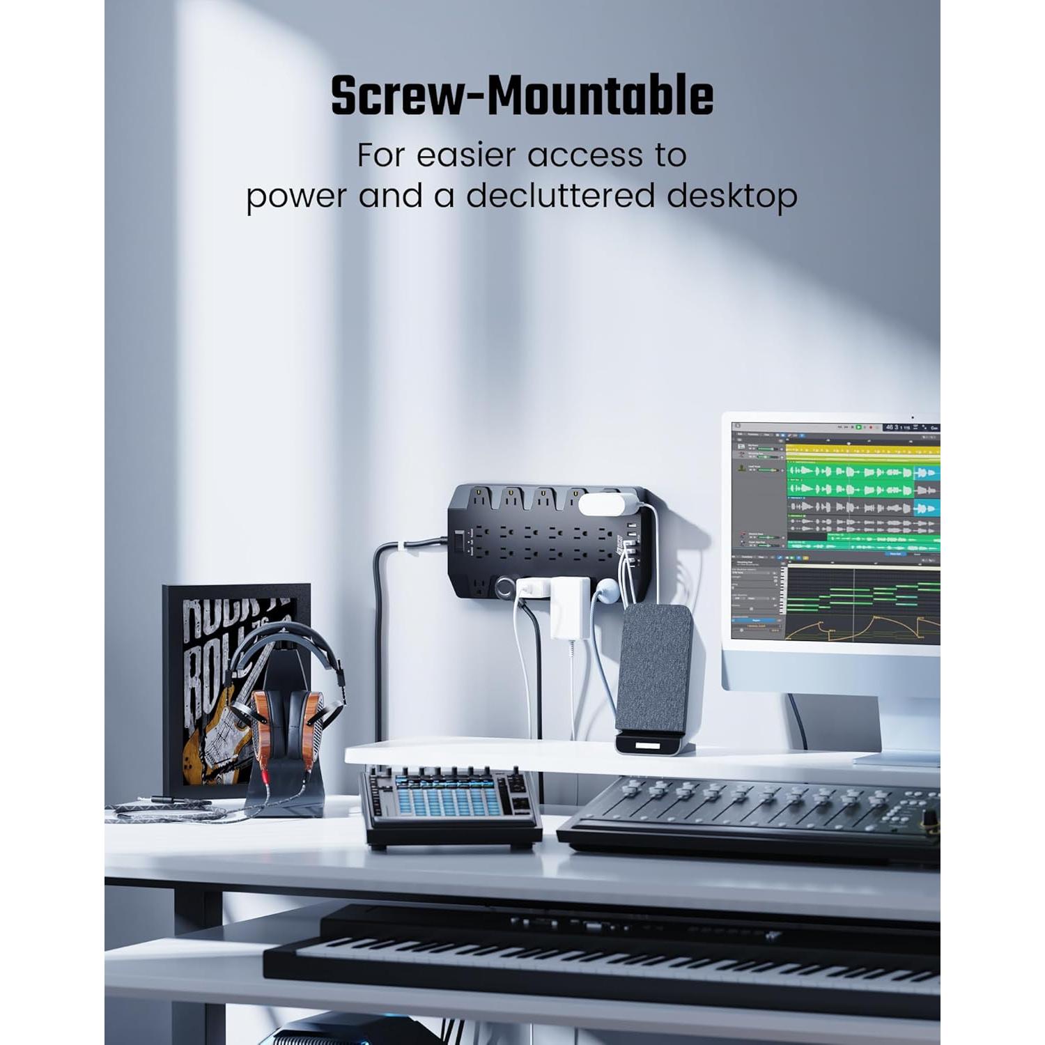 Regleta de Energía SUPERDANNY 22 Salidas AC 6 USB 1875W 2m