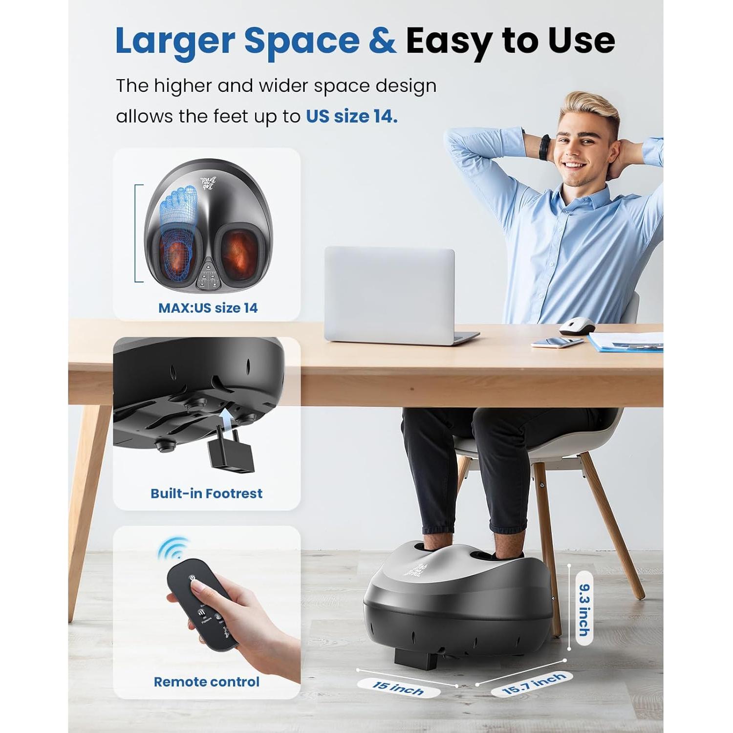 Masajeador de Pies Eléctrico Bob y Brad 721 con Calor