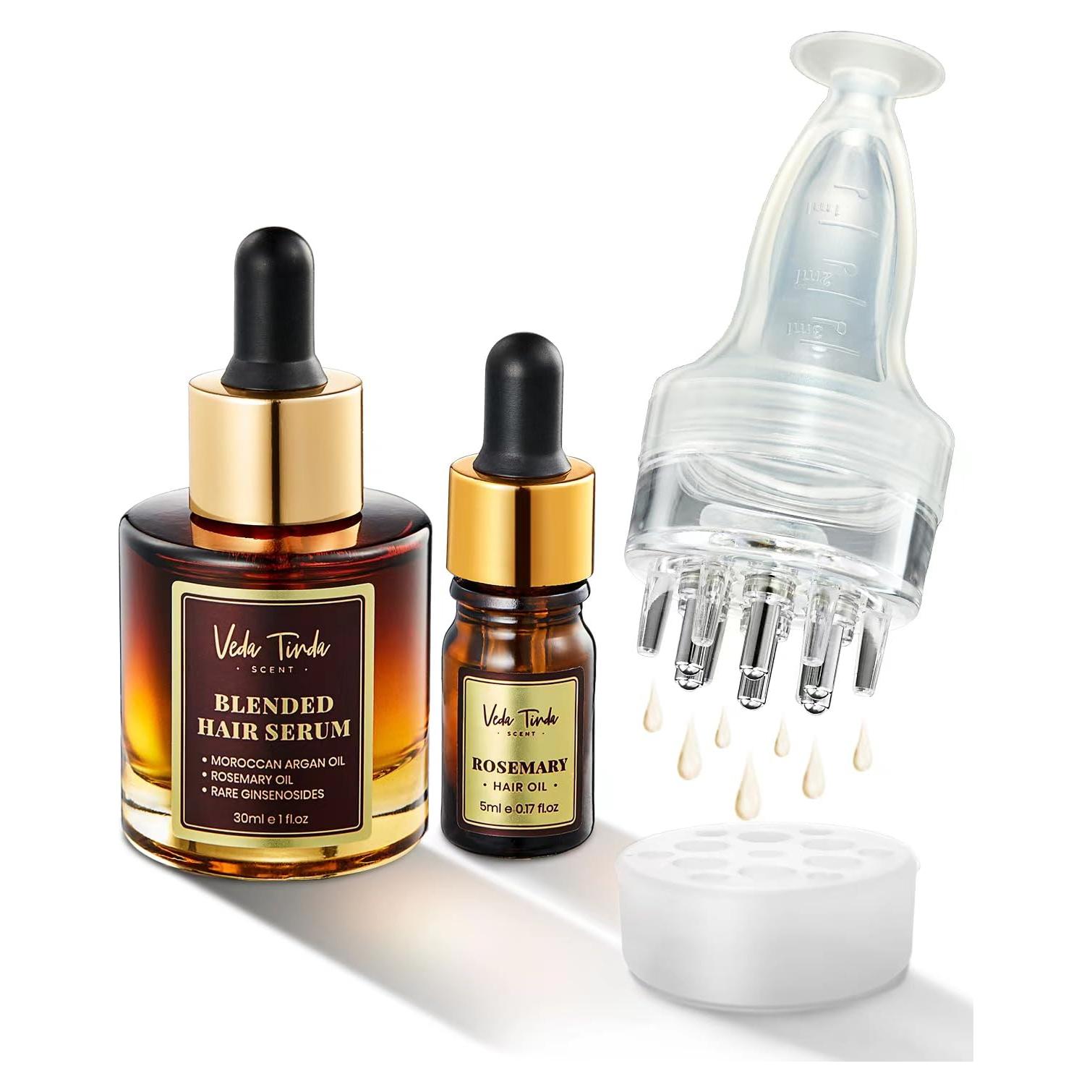 Set de Suero y Aceite Capilar VEDA TINDA para Crecimiento