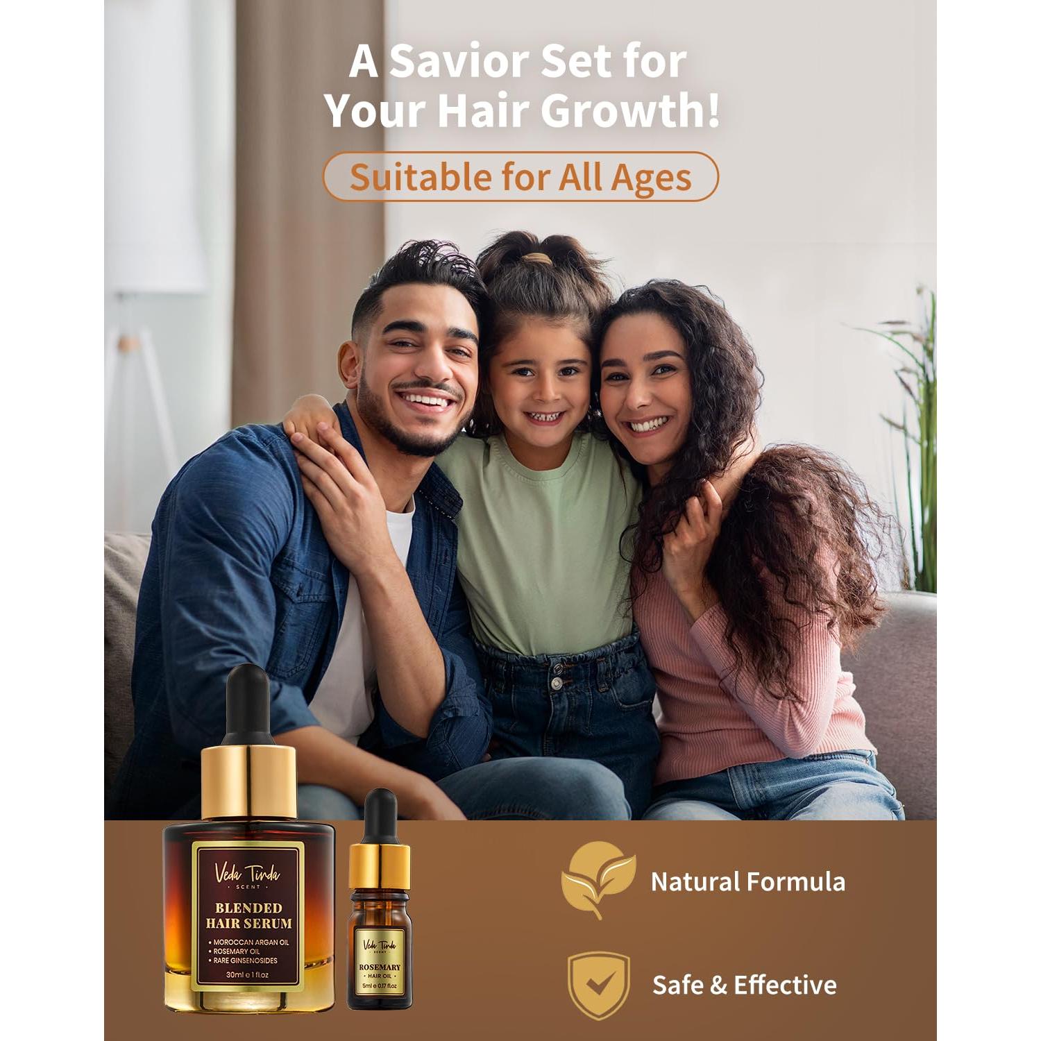 Set de Suero y Aceite Capilar VEDA TINDA para Crecimiento