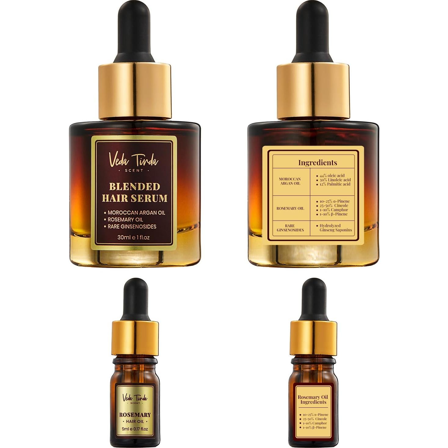 Set de Suero y Aceite Capilar VEDA TINDA para Crecimiento