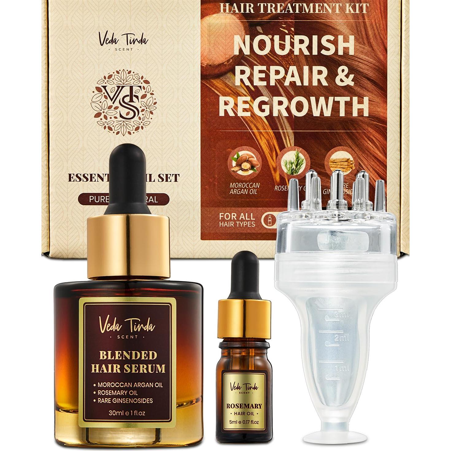 Set de Suero y Aceite Capilar VEDA TINDA para Crecimiento