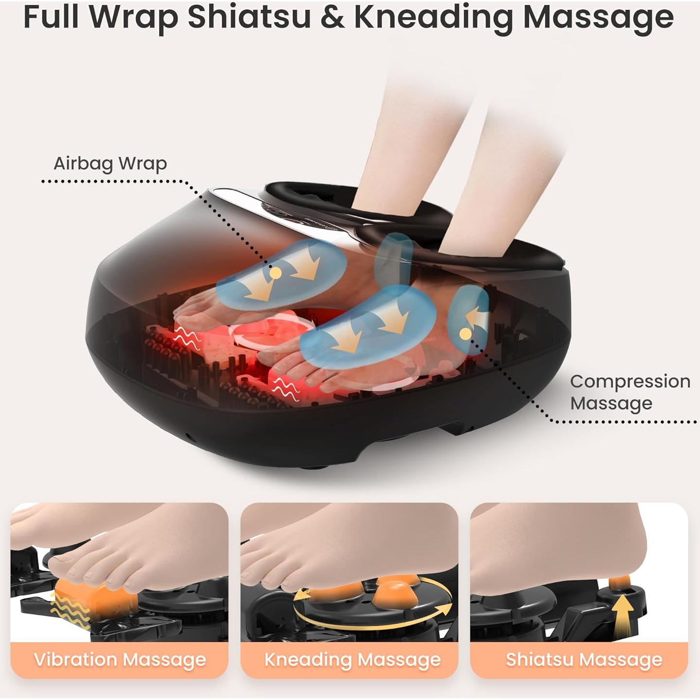 Masajeador de Pies COMFIER con Calor y Control Remoto