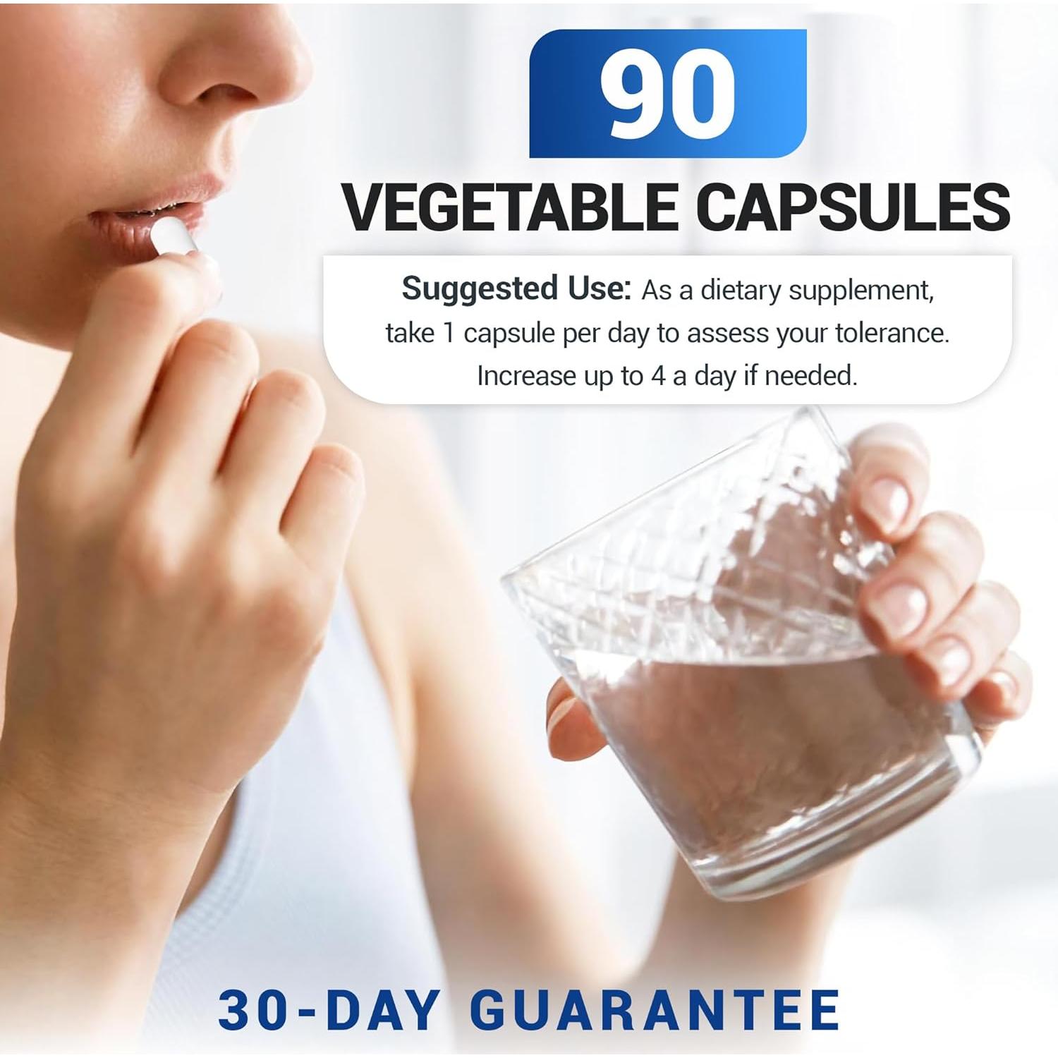 Suplemento de Magnesio Glicinato Dr. Berg 90 Caps - Alivio Estrés