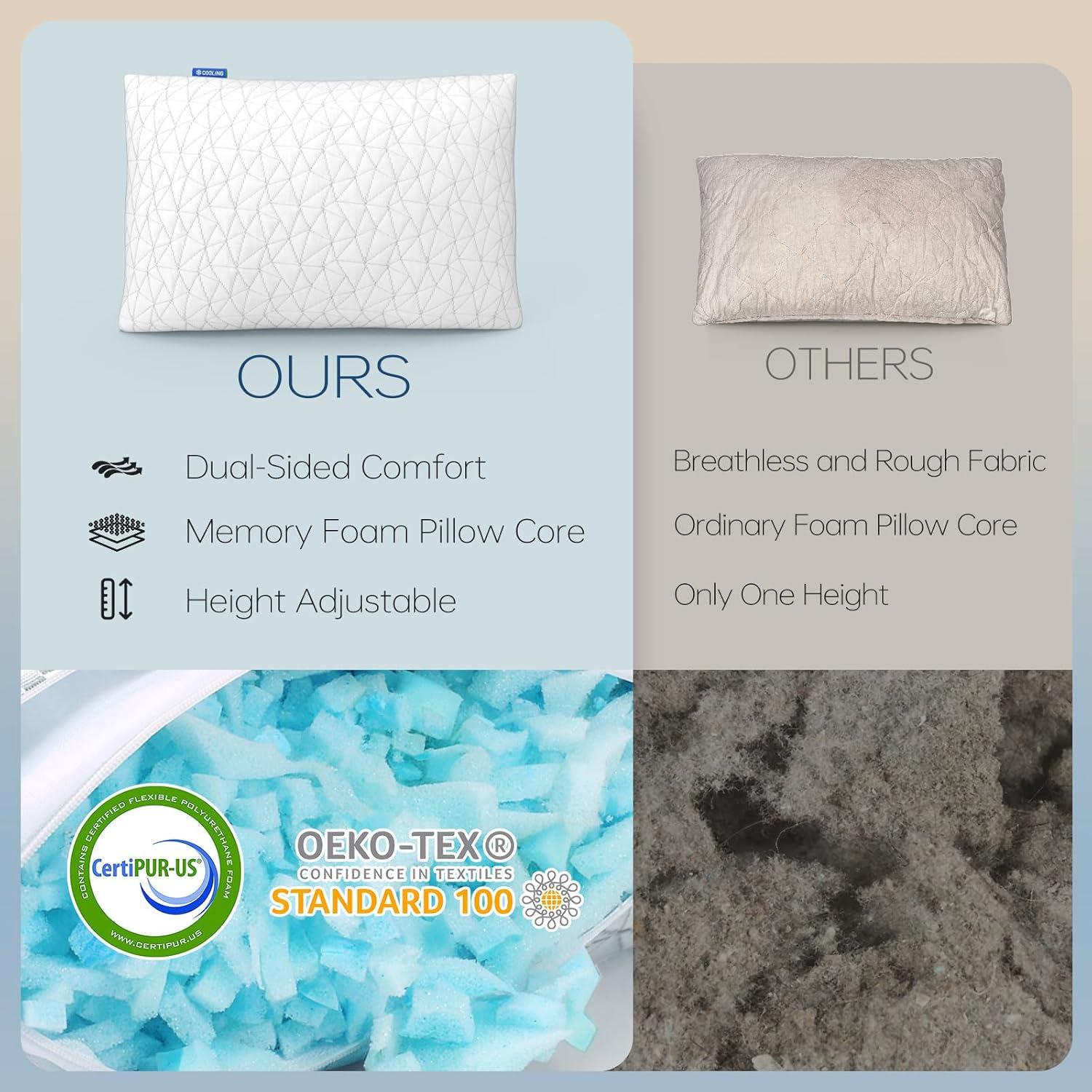 Almohada King CushyOasis Espuma de Memoria Ajustable