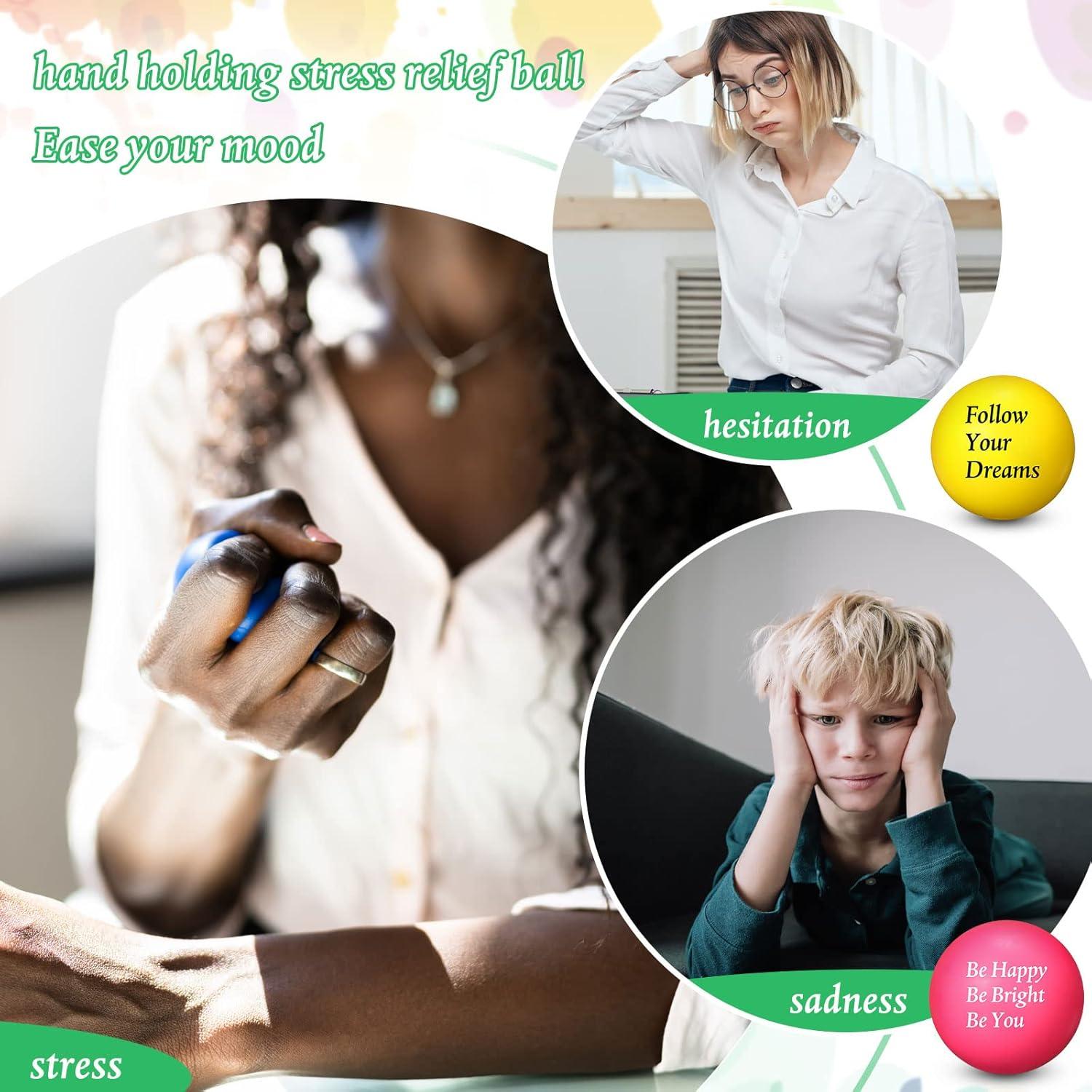 Pelotas de Estrés Motivacionales Aoriher 36 Pcs Coloridas 4 cm