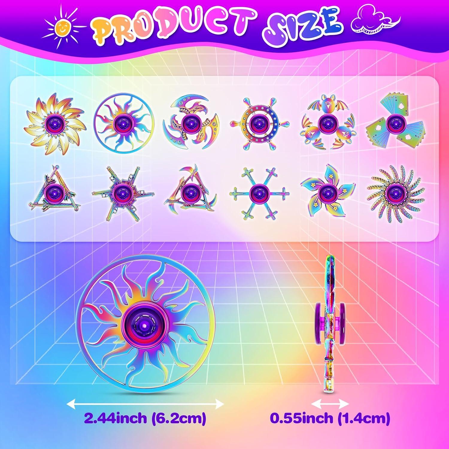 Paquete de 12 Spinners de Metal Aliviadores de Estrés YWRZ