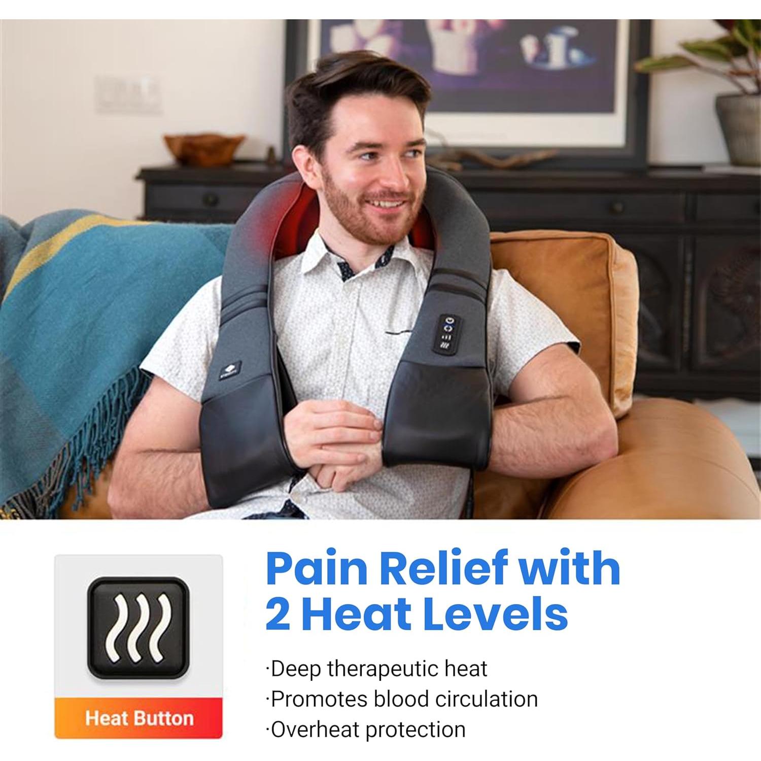 Masajeador de Cuello Inalámbrico Etekcity con Calor 8 Nodos