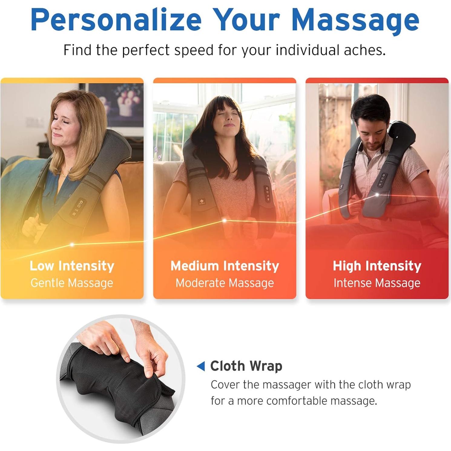 Masajeador de Cuello Inalámbrico Etekcity con Calor 8 Nodos