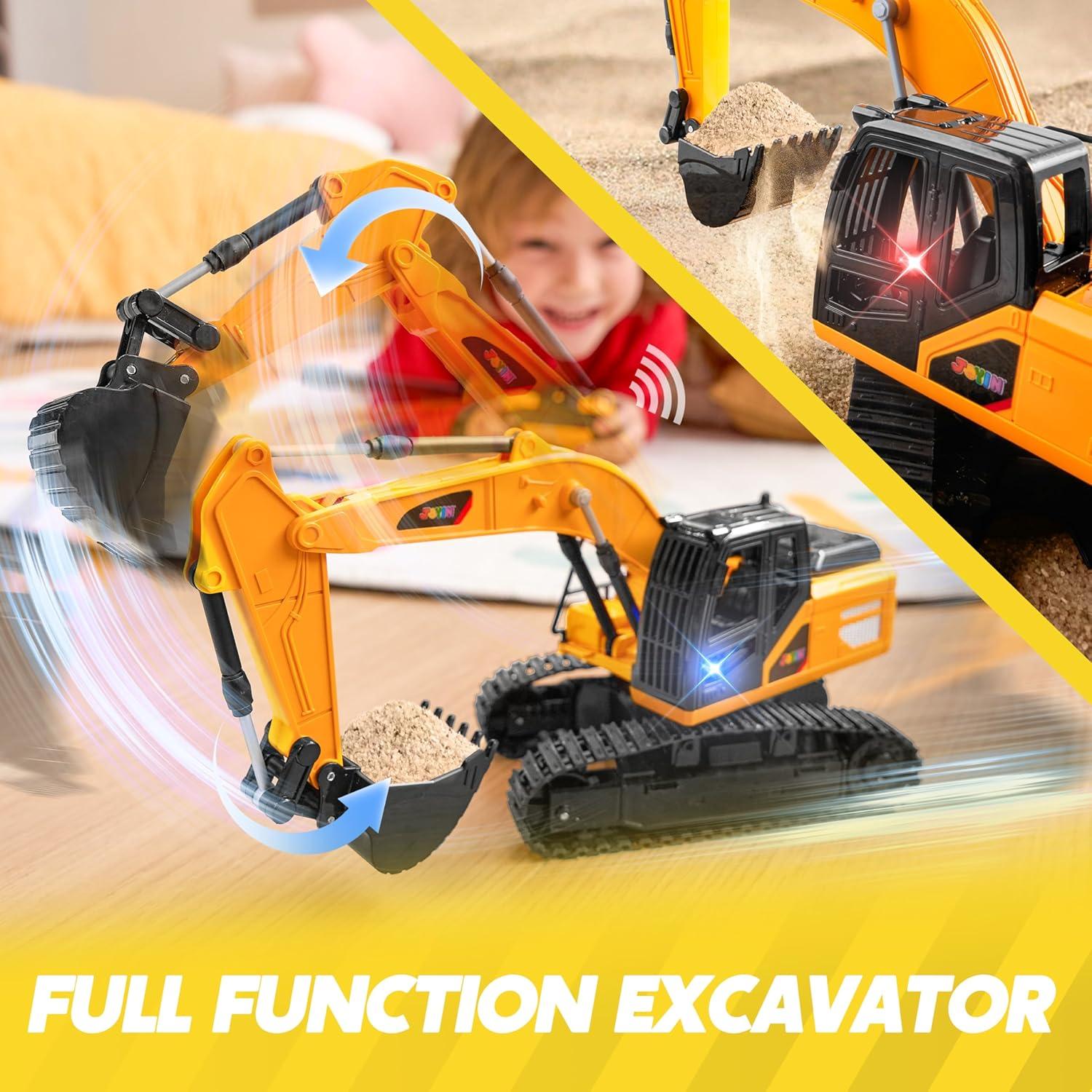 Excavadora RC Joyin 2.4GHz con Luz para Niños 3-12 Años