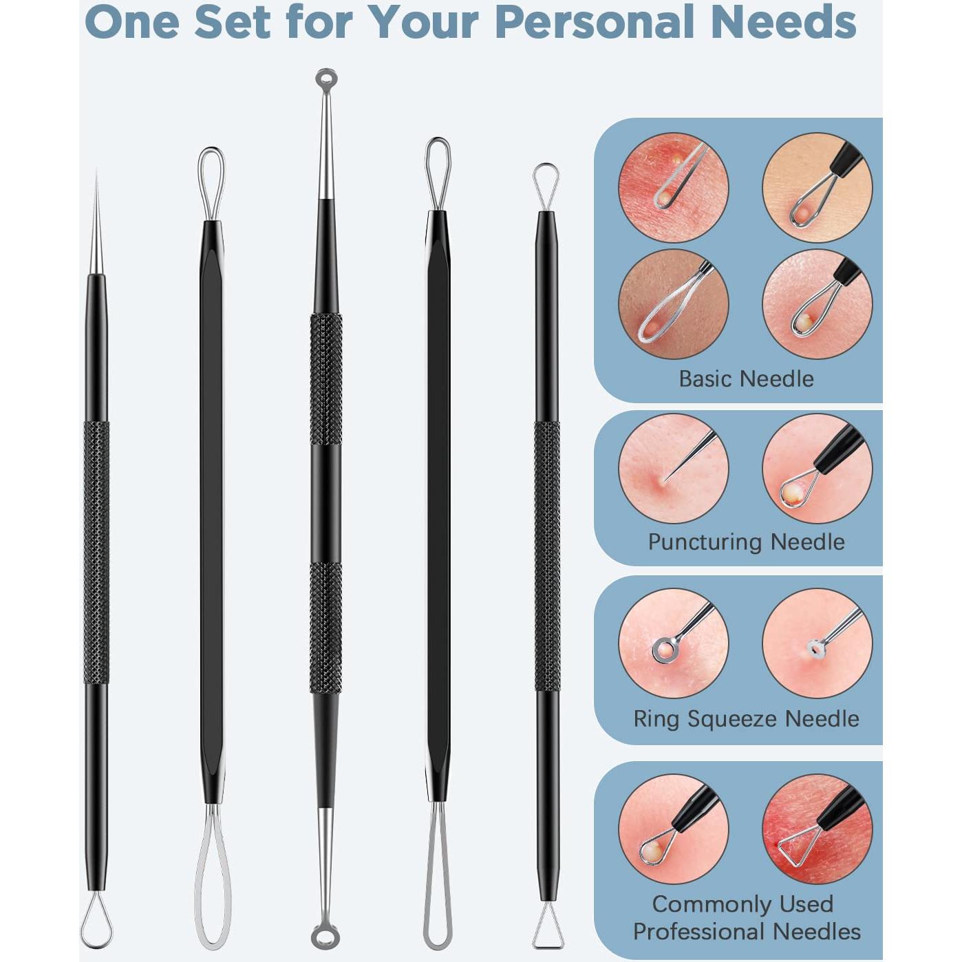 Kit Removedor de Puntos Negros TAYTHI - 5 Herramientas Acero Inoxidable