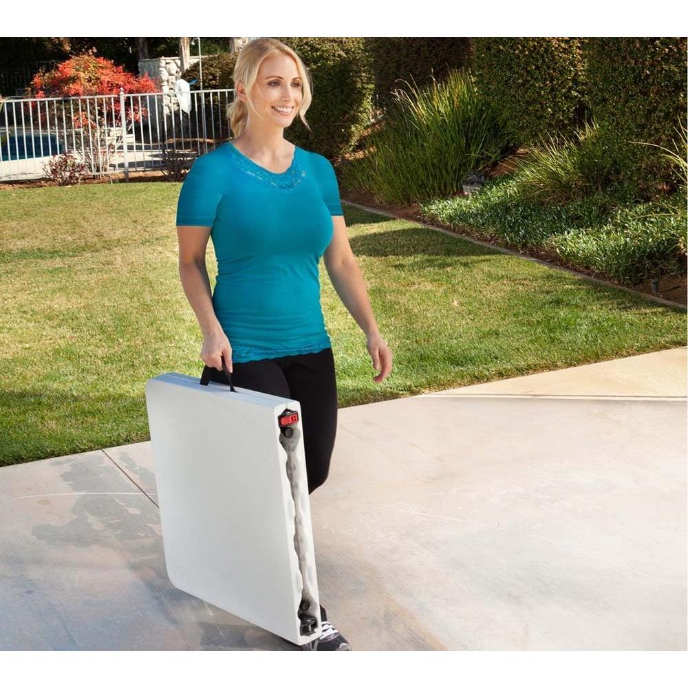 Lifetime Fold-in-Half Adjustable Folding Table, 4 Foot