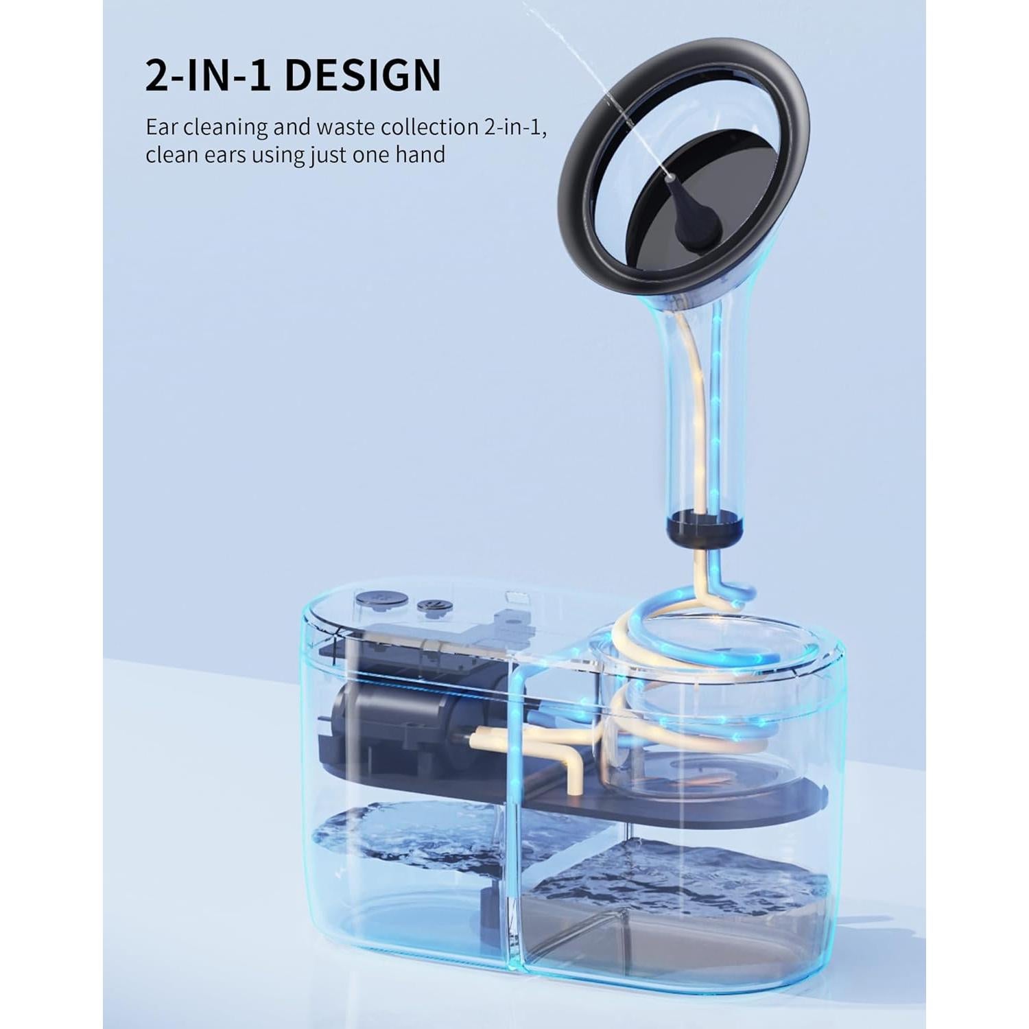 Limpiador de Oídos Eléctrico KAUGIC con 4 Modos y 400ml