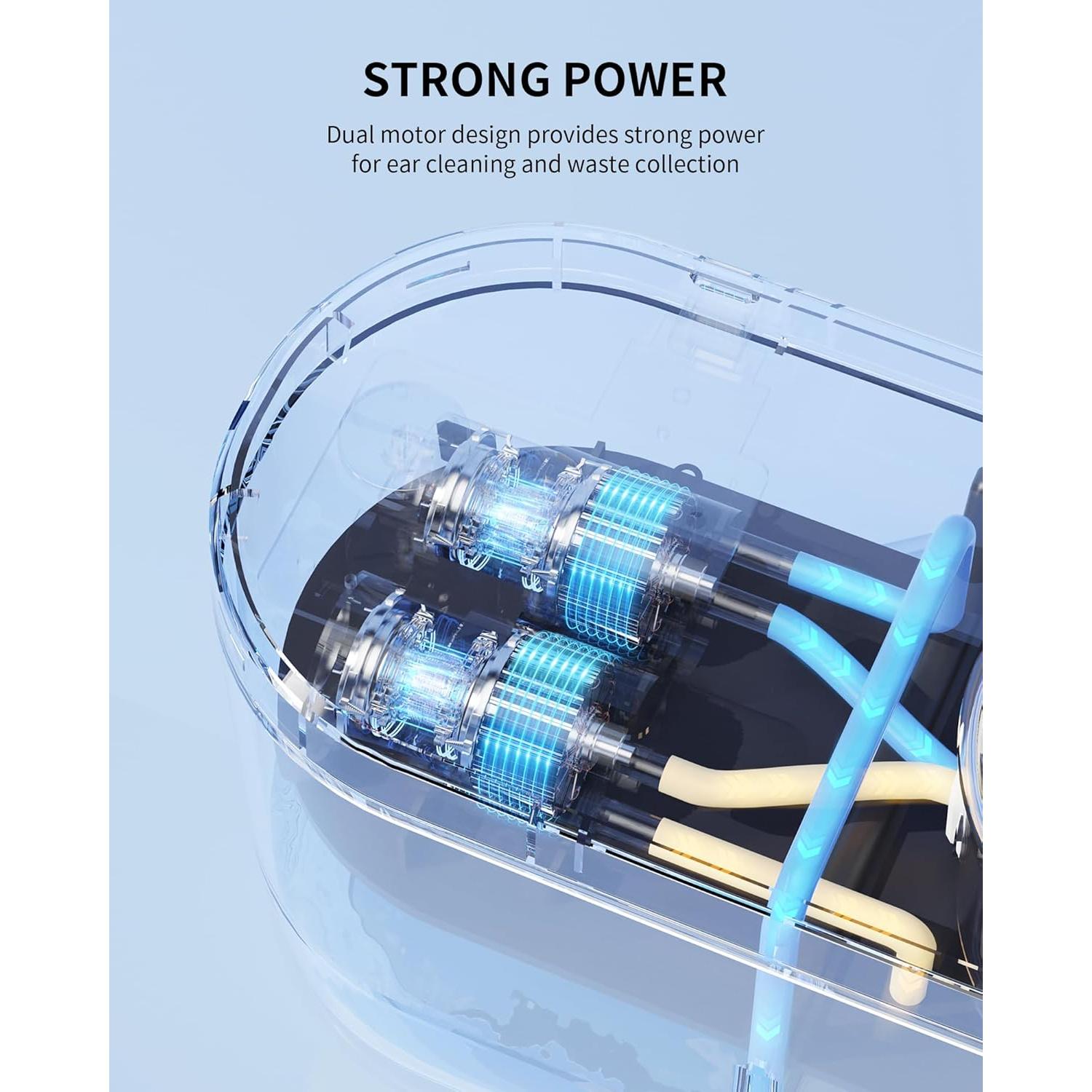 Limpiador de Oídos Eléctrico KAUGIC con 4 Modos y 400ml