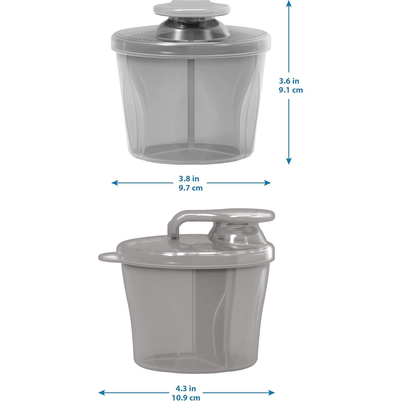 Dispensador de Fórmula para Bebés Dr. Brown Gris 3 Compartimentos