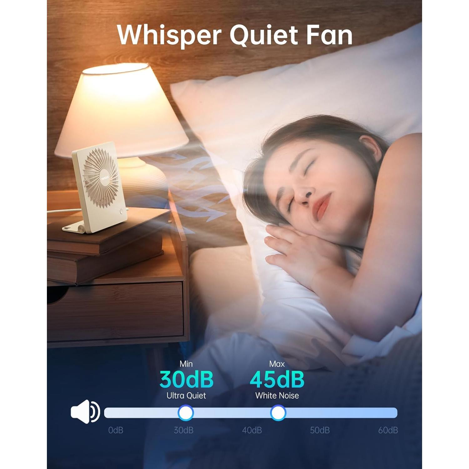 Ventilador de Escritorio TriPole KW59P USB 3 Velocidades Beige