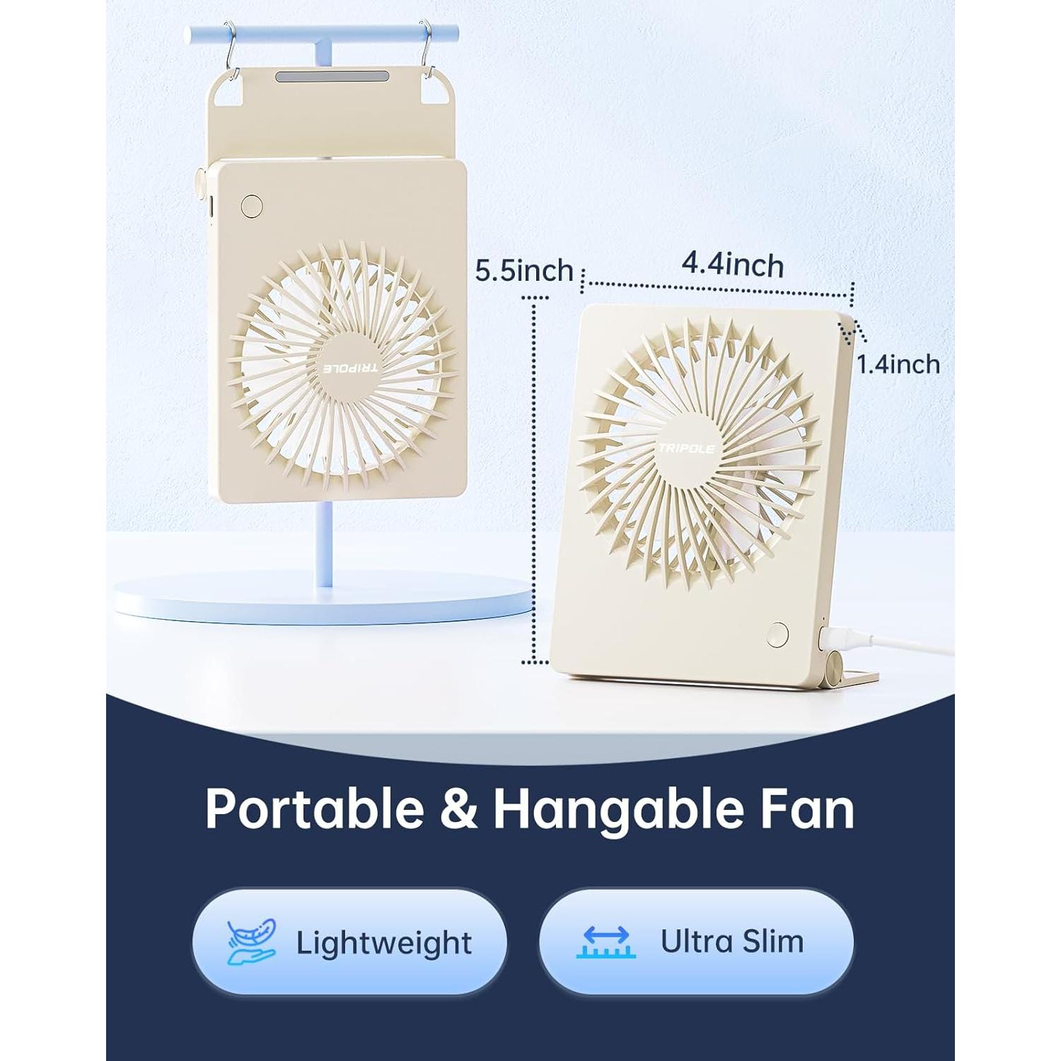 Ventilador de Escritorio TriPole KW59P USB 3 Velocidades Beige