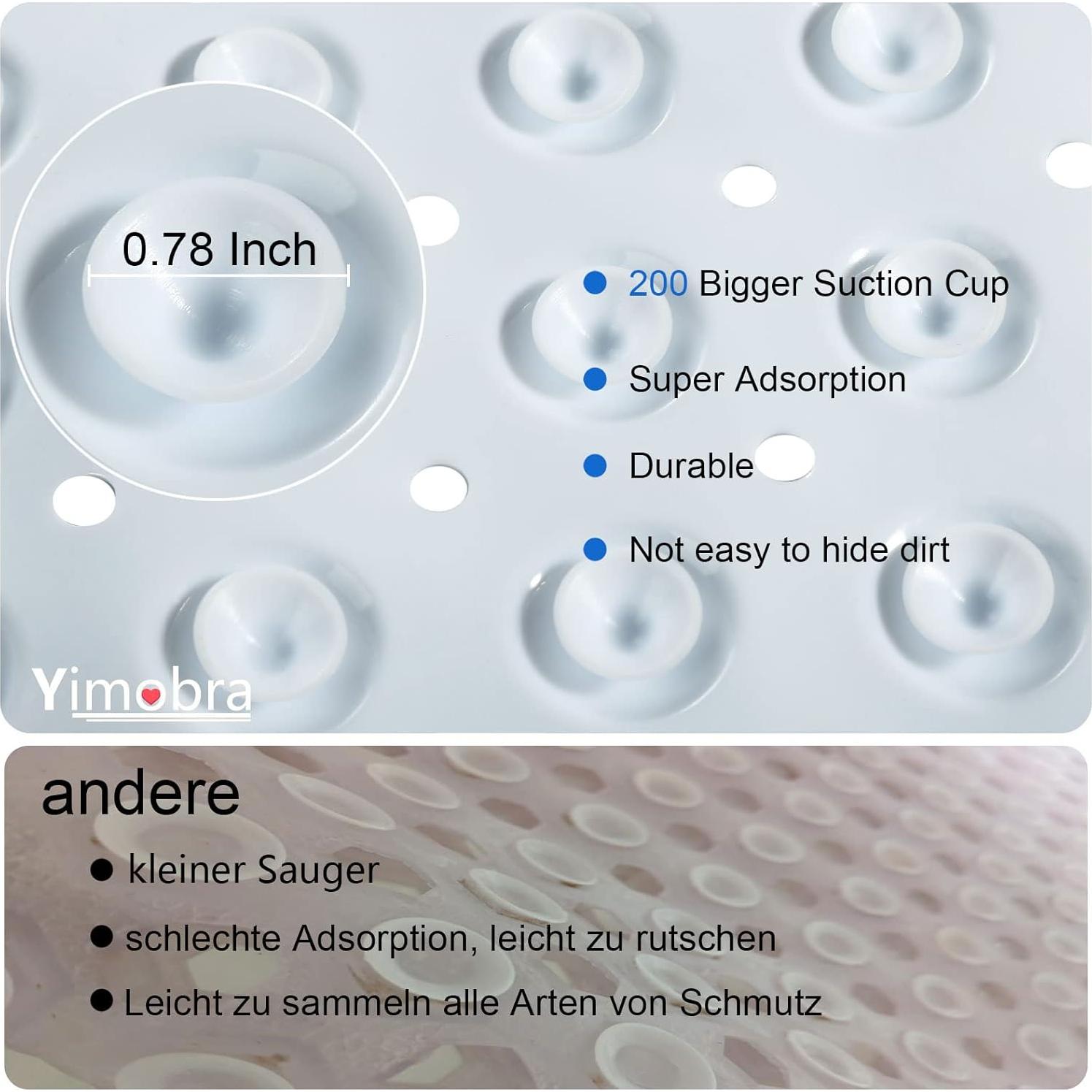 Alfombra de Ducha Antideslizante Yimobra 101.6x40.6 cm Plátano