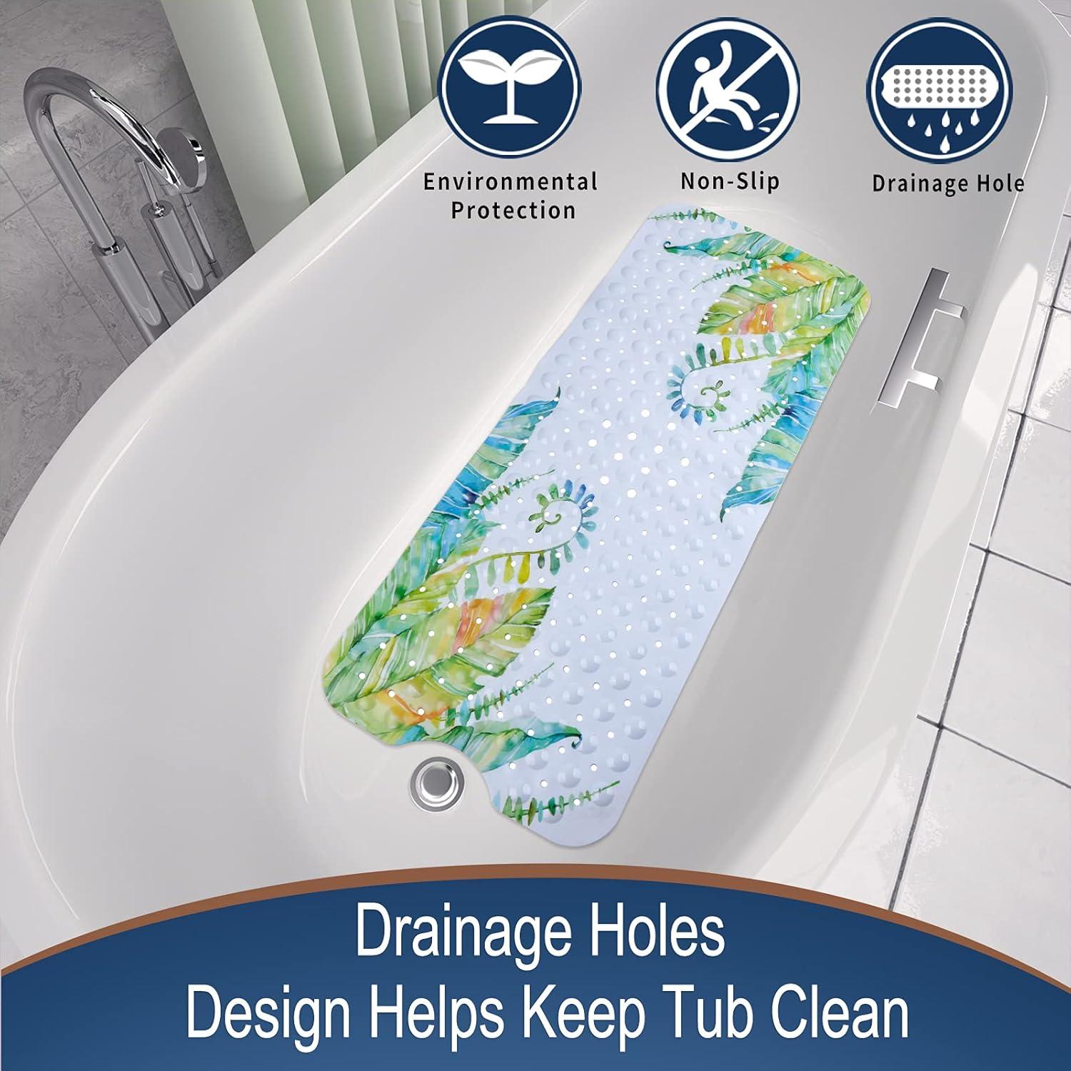 Alfombra de Ducha Antideslizante Yimobra 101.6x40.6 cm Plátano