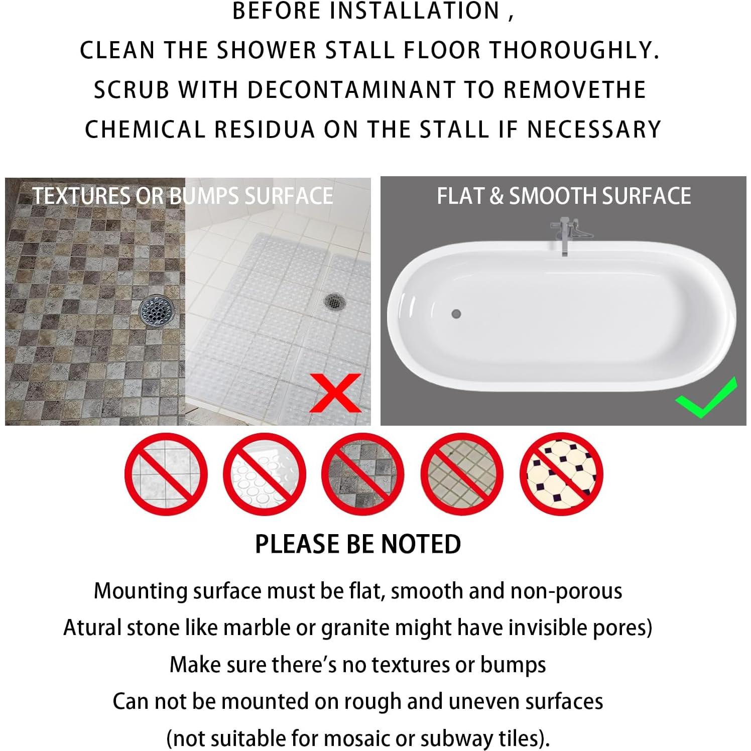 Alfombra de Ducha Antideslizante Yimobra 101.6x40.6 cm Plátano