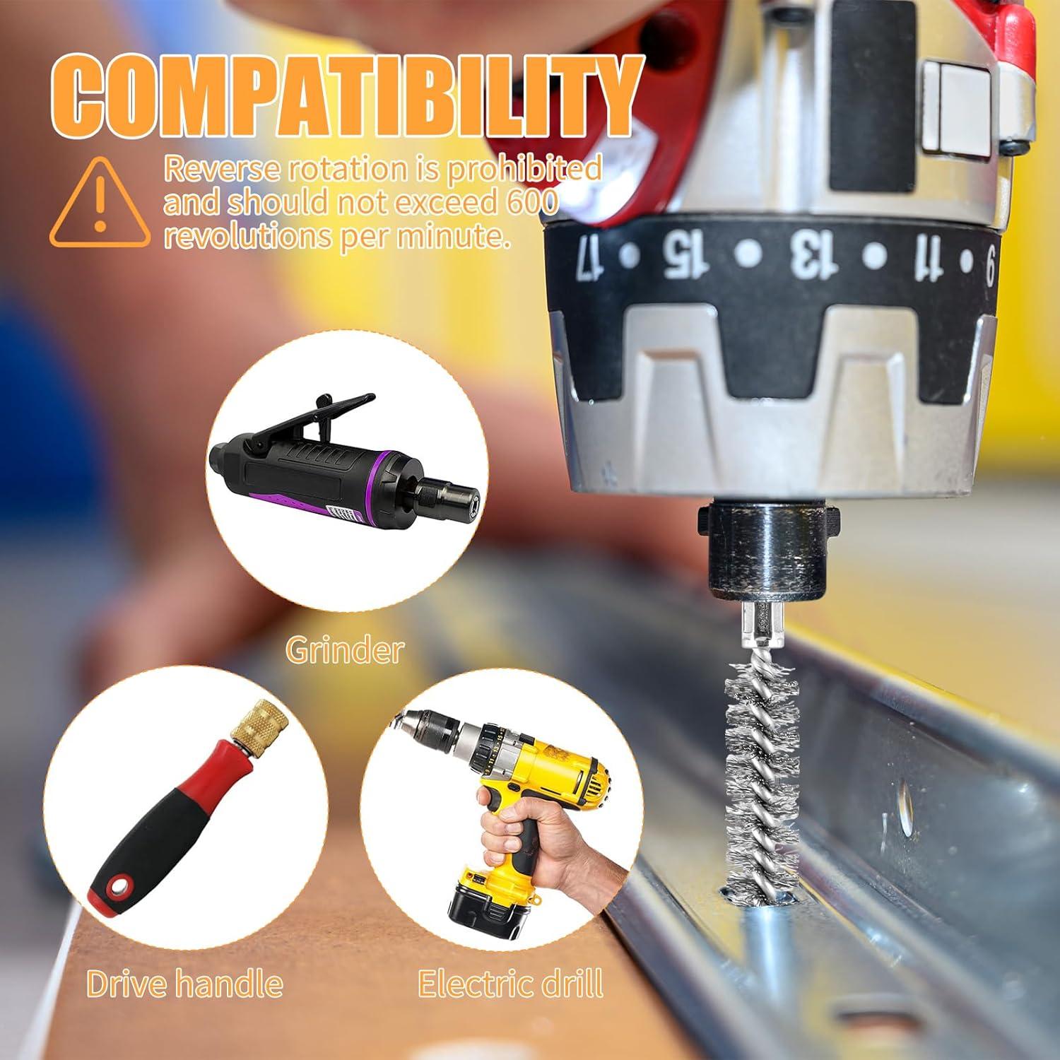 Juego de cepillos de limpieza AOKLIT 6 piezas acero inoxidable