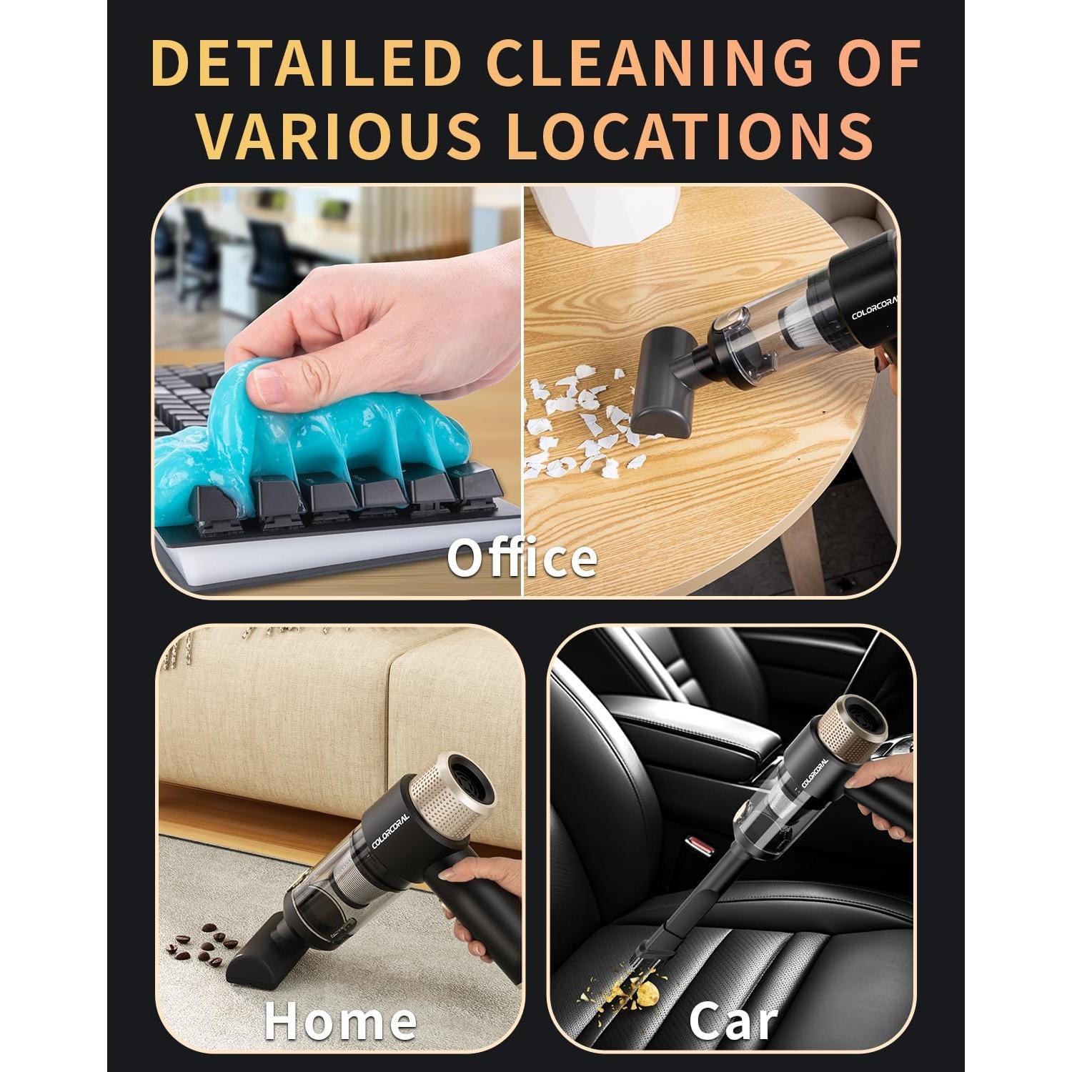 Aspiradora Portátil Inalámbrica COLORCORAL VCM008 60W 20min