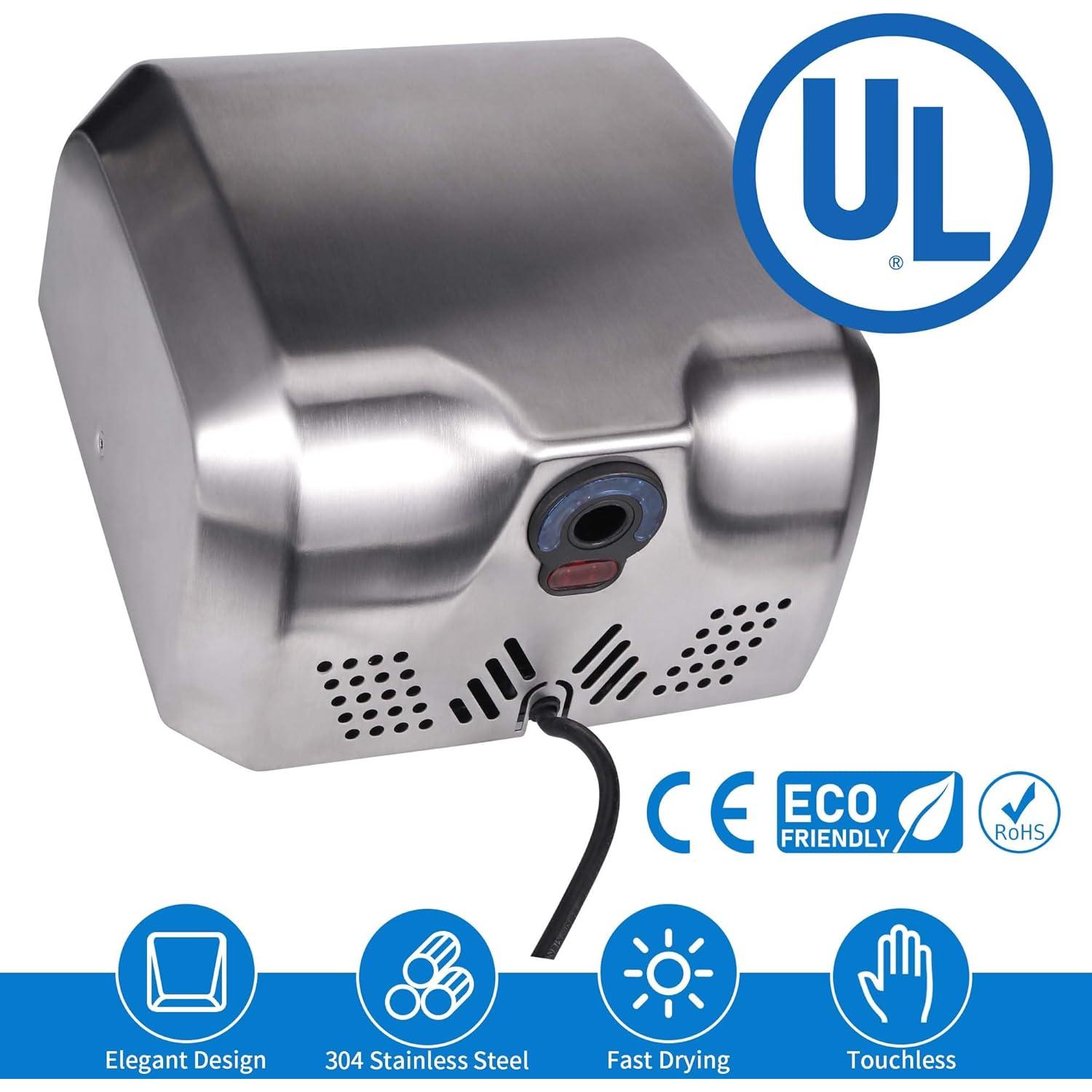 Secador de Manos Automático Goetland 1800W Acero Inoxidable