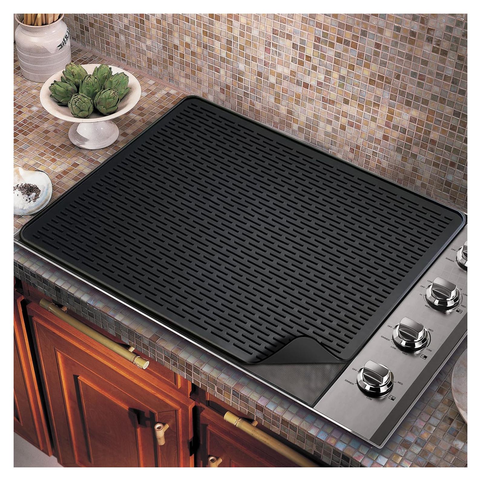 Tapete de Secado de Platos Golener Silicona 71x50 cm Negro