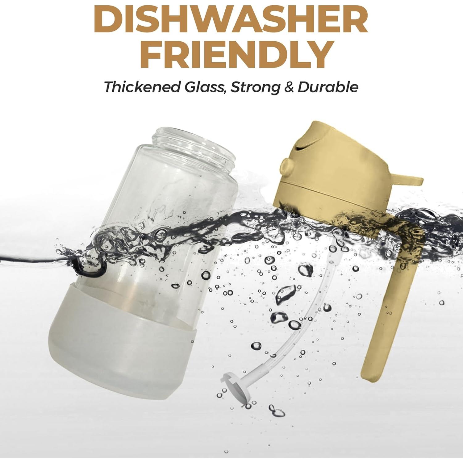 Botella de Spray de Aceite de Oliva MBO 470ml - Dispensador de Vidrio con Base de Silicona