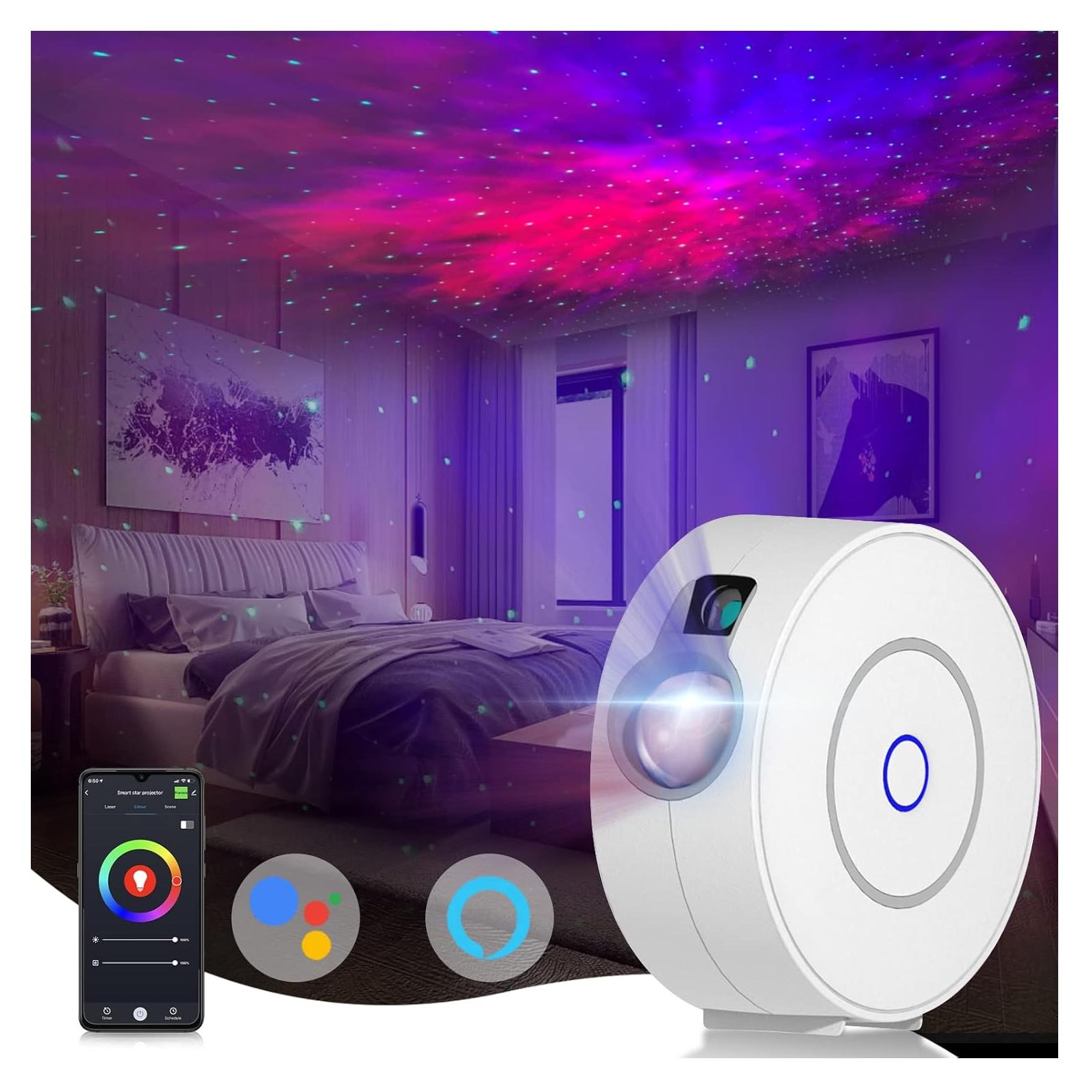 Proyector de Estrellas Inteligente CHIGIH, Luz Nocturna LED Controlada por App