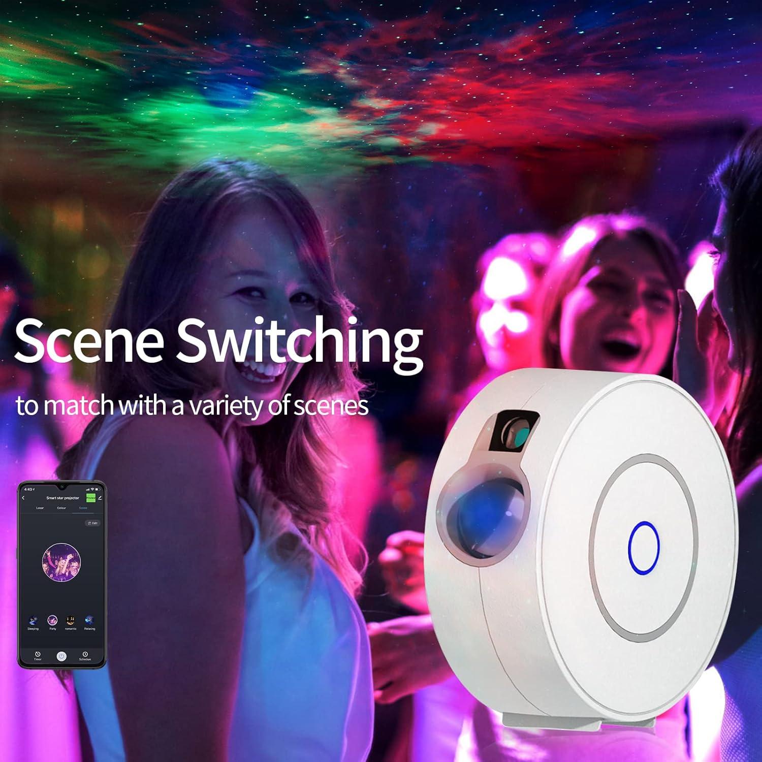 Proyector de Estrellas Inteligente CHIGIH, Luz Nocturna LED Controlada por App