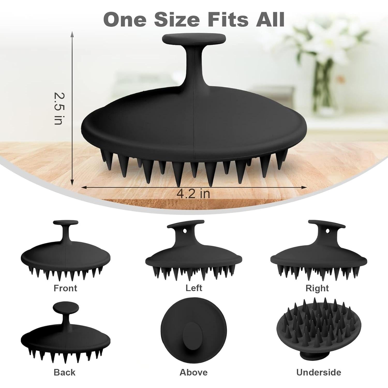 Cepillo de Masaje para Cuero Cabelludo Meartchy Negro