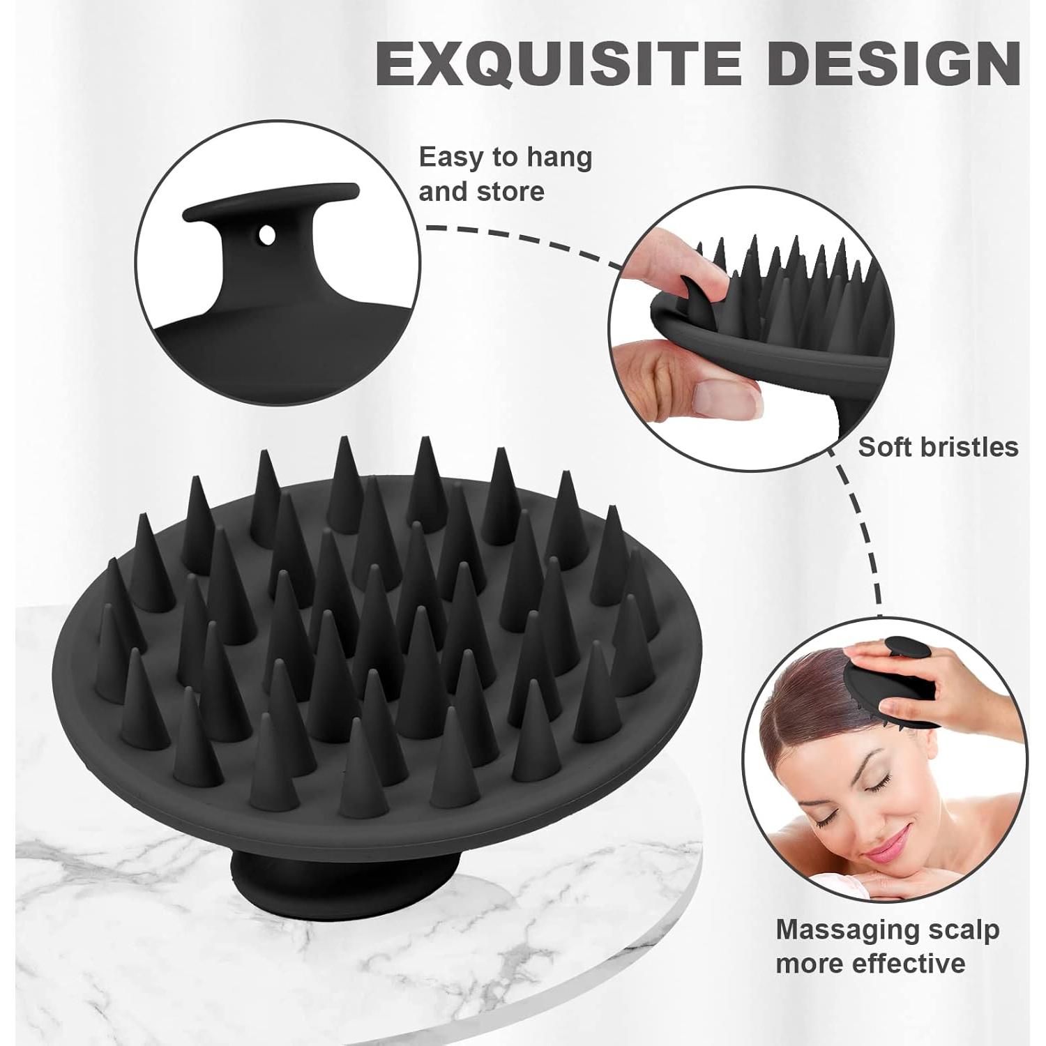 Cepillo de Masaje para Cuero Cabelludo Meartchy Negro