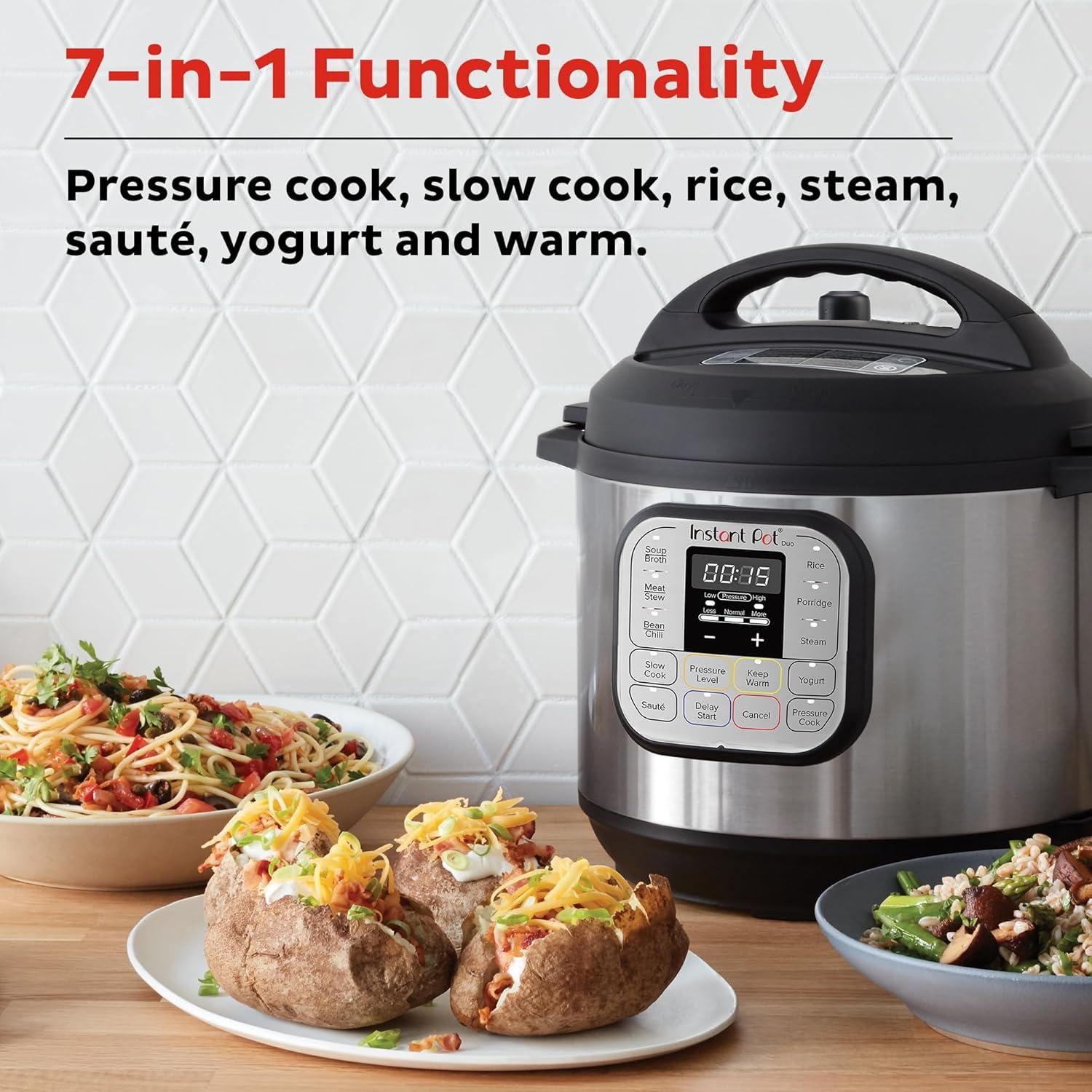 Olla de Presión Eléctrica Instant Pot Duo 3L 7-en-1 Acero Inoxidable