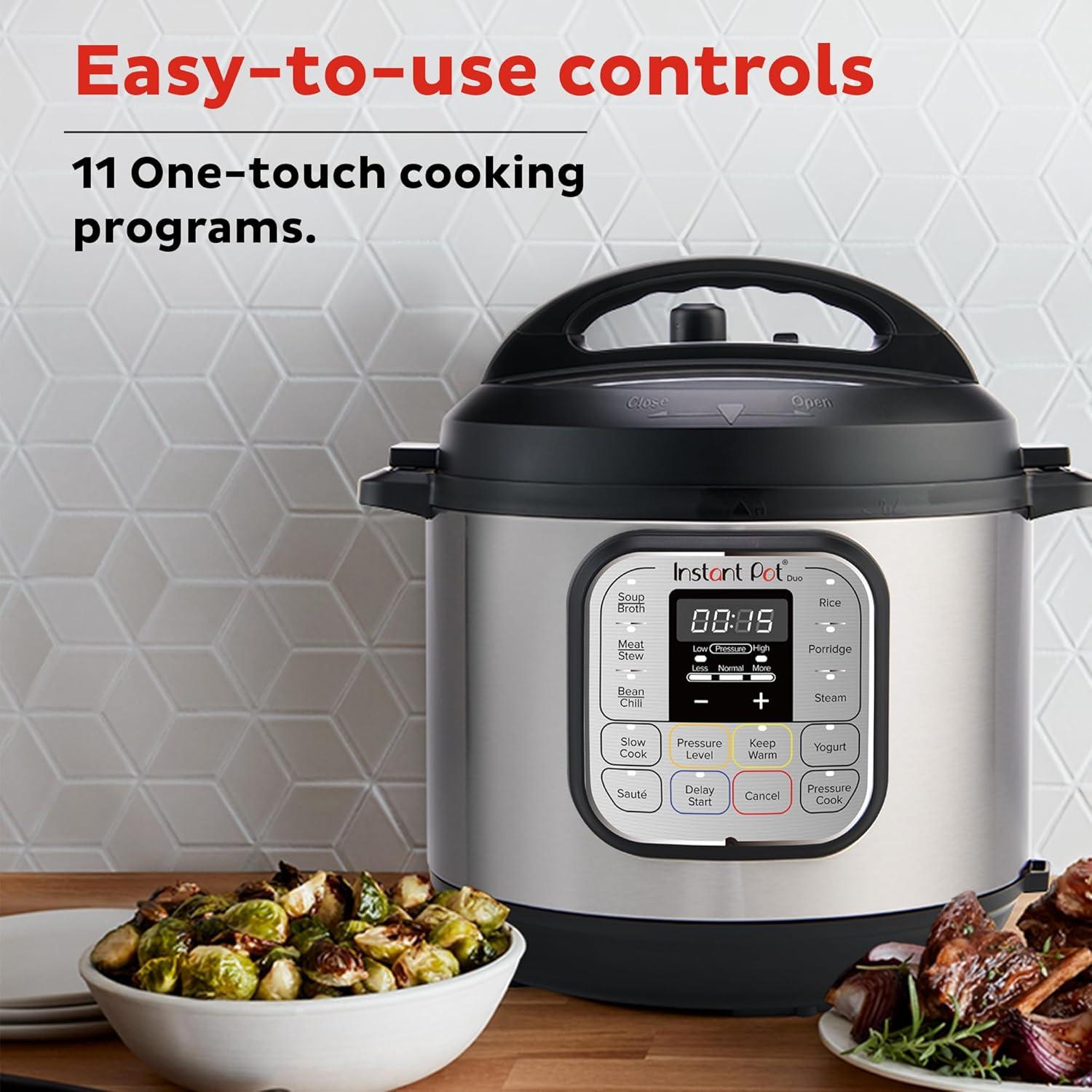 Olla de Presión Eléctrica Instant Pot Duo 3L 7-en-1 Acero Inoxidable