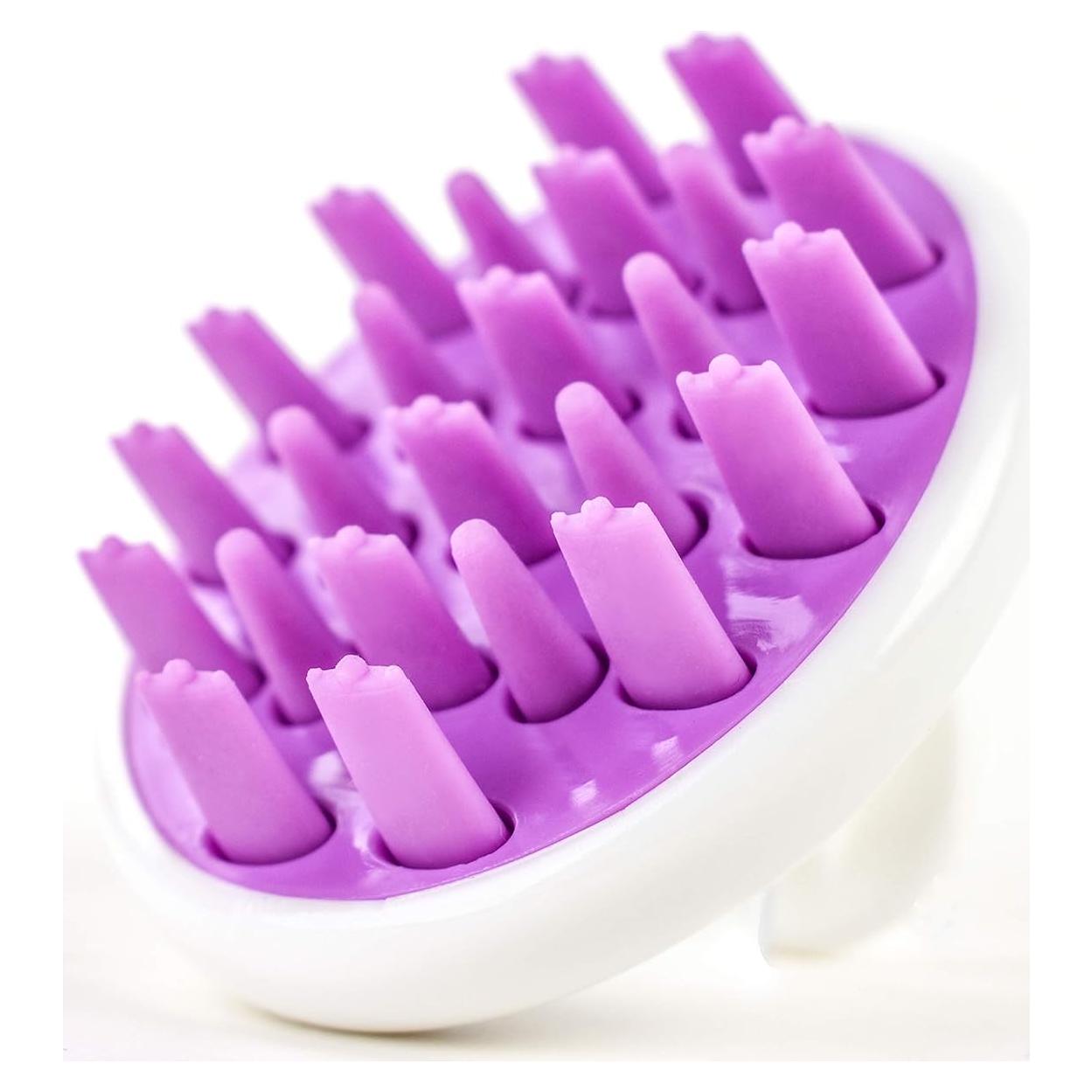 Cepillo Masajeador Zyllion ZMA12 - Exfoliante Cabello Púrpura