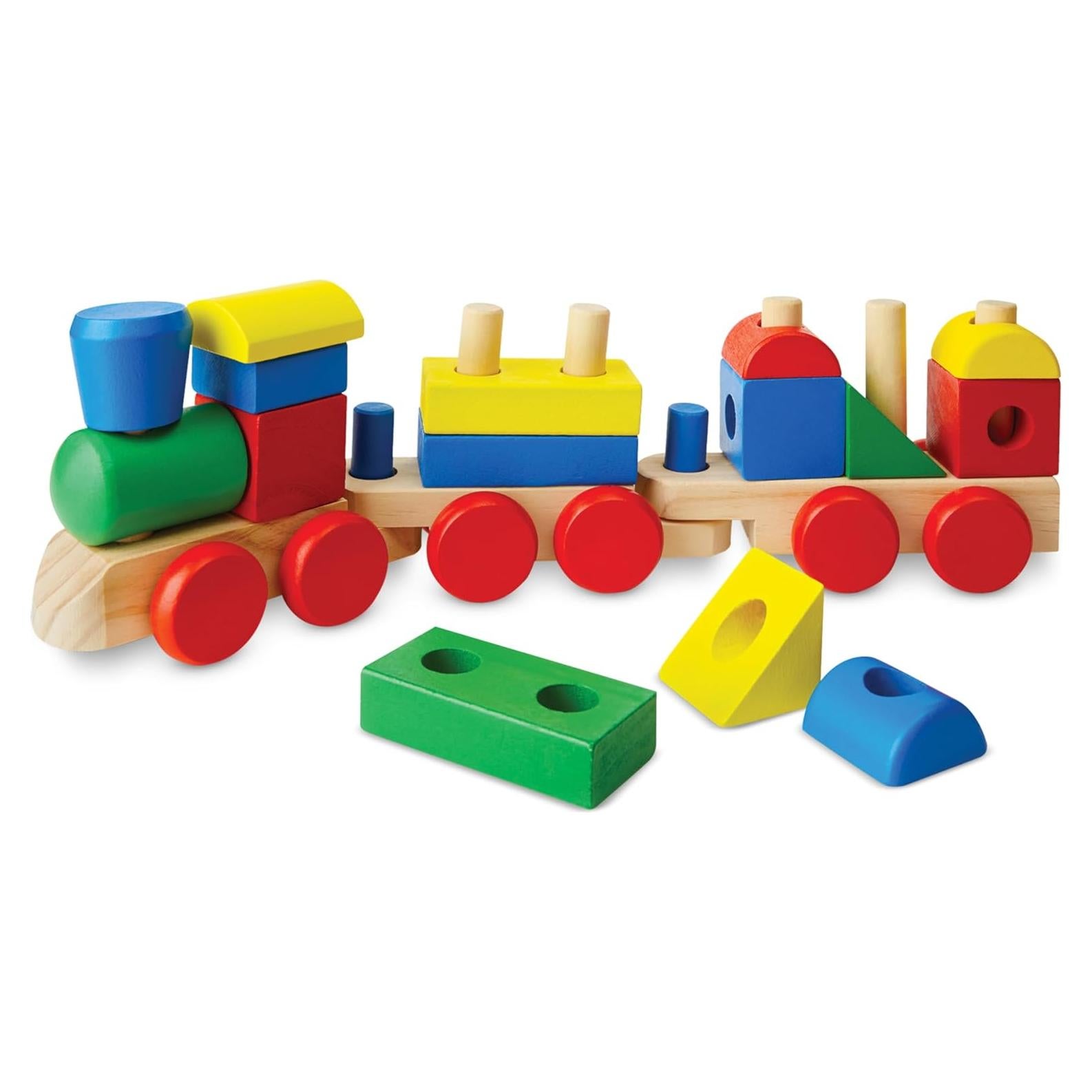 Tren de Apilamiento Melissa & Doug con 18 Piezas de Madera