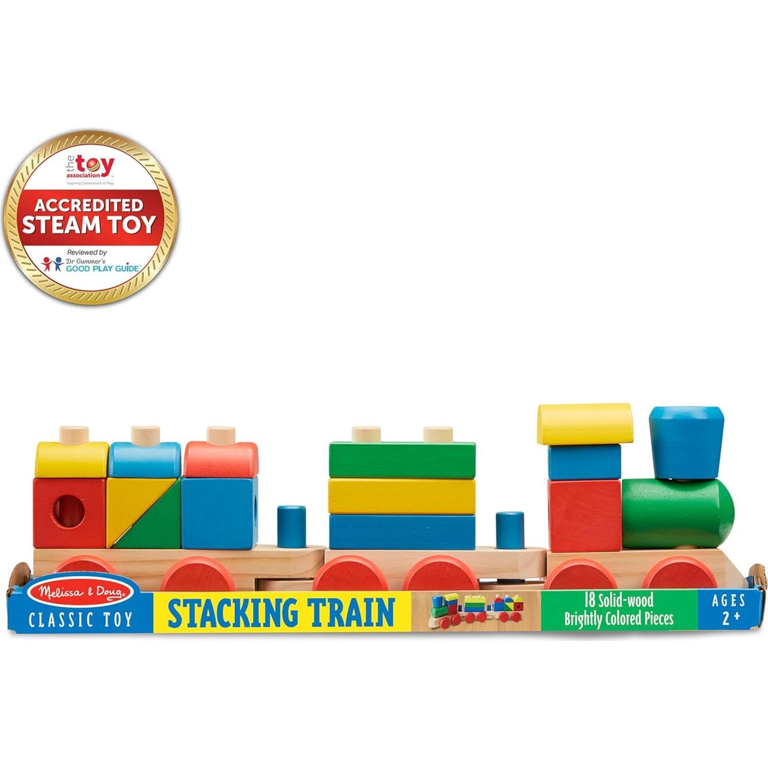 Tren de Apilamiento Melissa & Doug con 18 Piezas de Madera