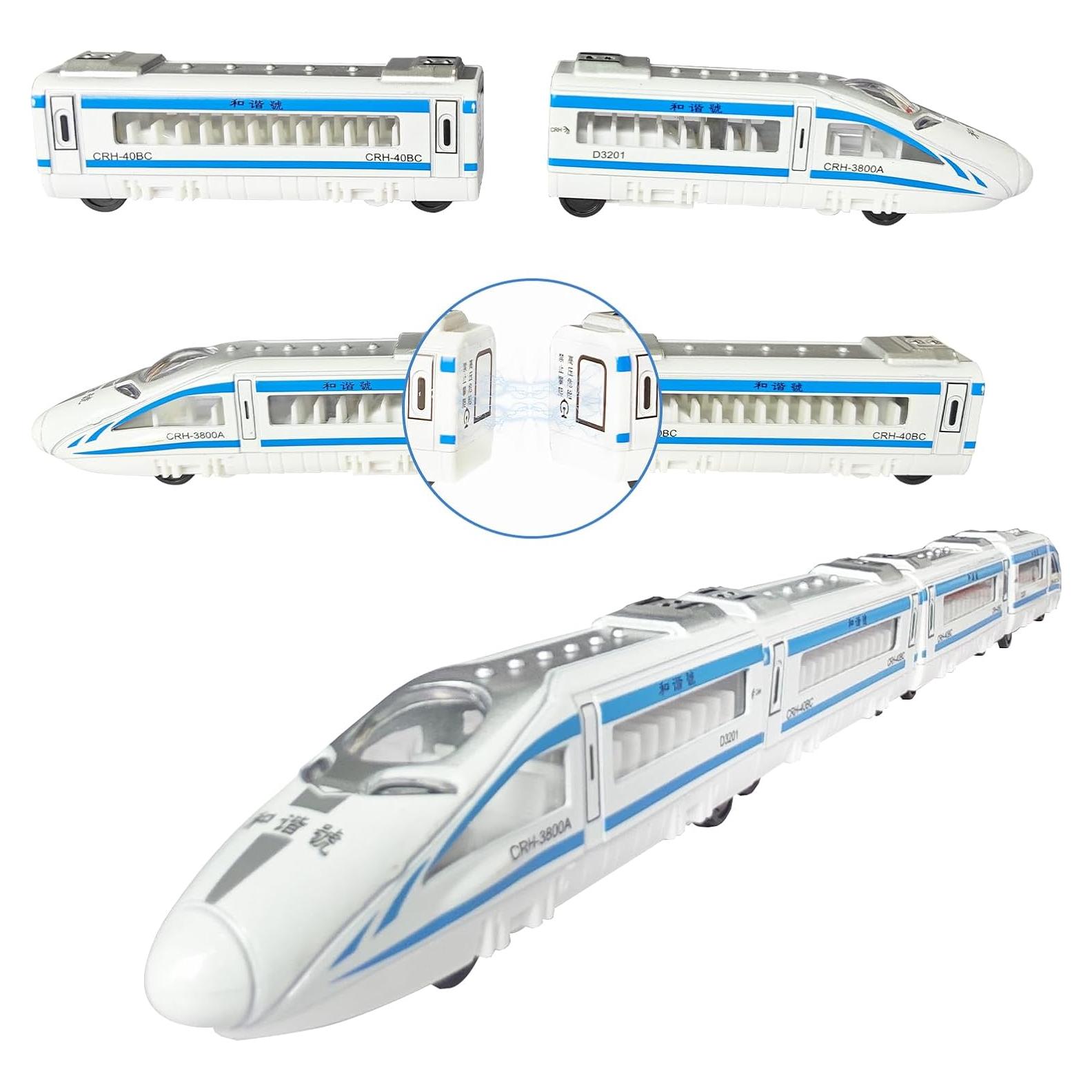 Juego de tren OTONOPI tren bala magnético 4 piezas