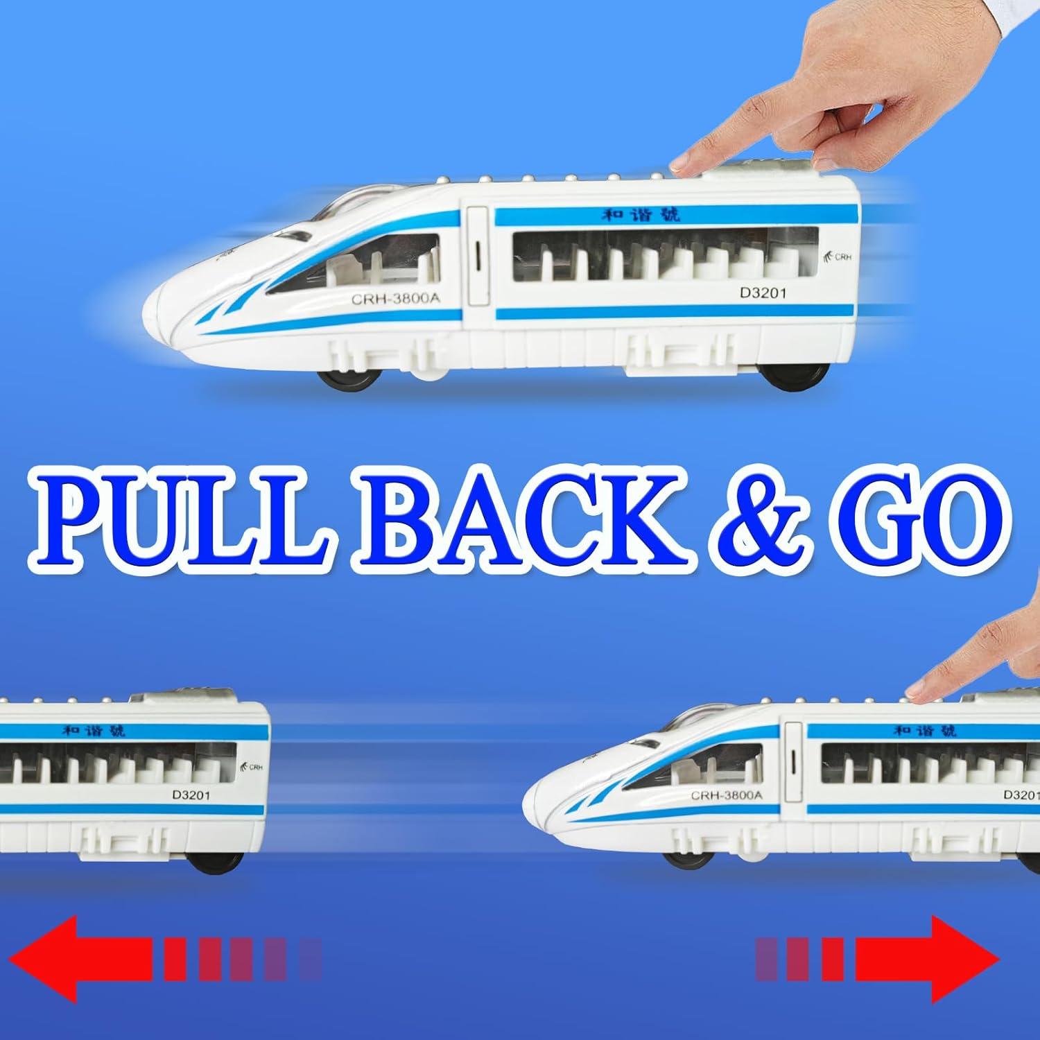 Juego de tren OTONOPI tren bala magnético 4 piezas