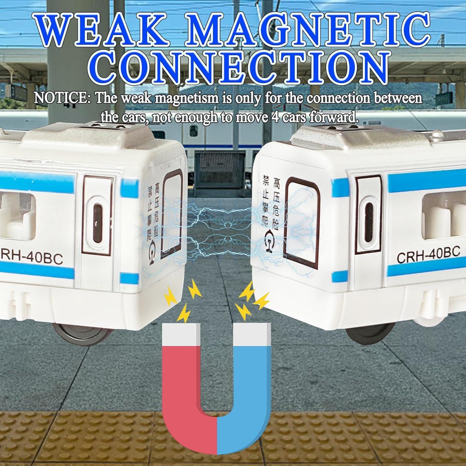 Juego de tren OTONOPI tren bala magnético 4 piezas