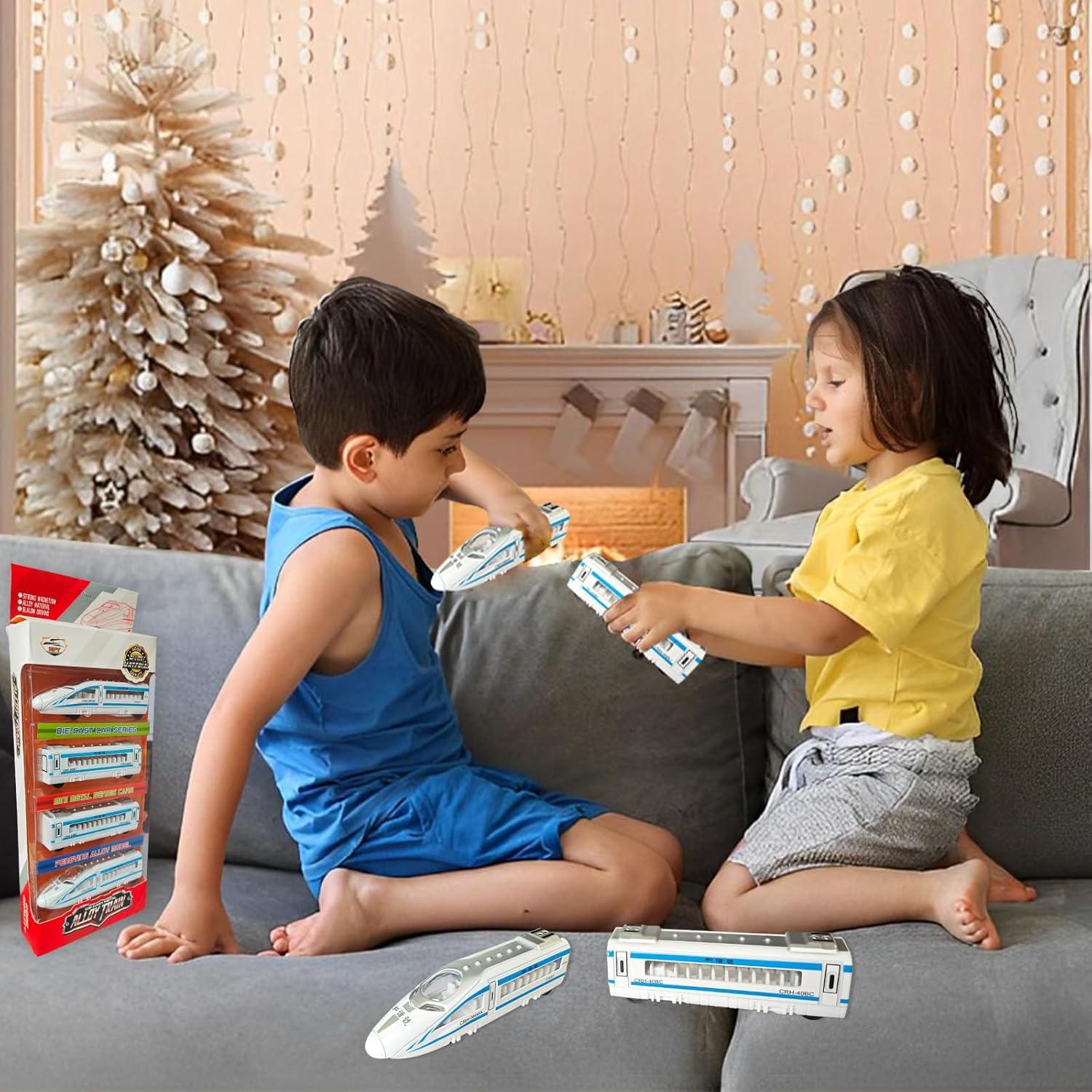 Juego de tren OTONOPI tren bala magnético 4 piezas