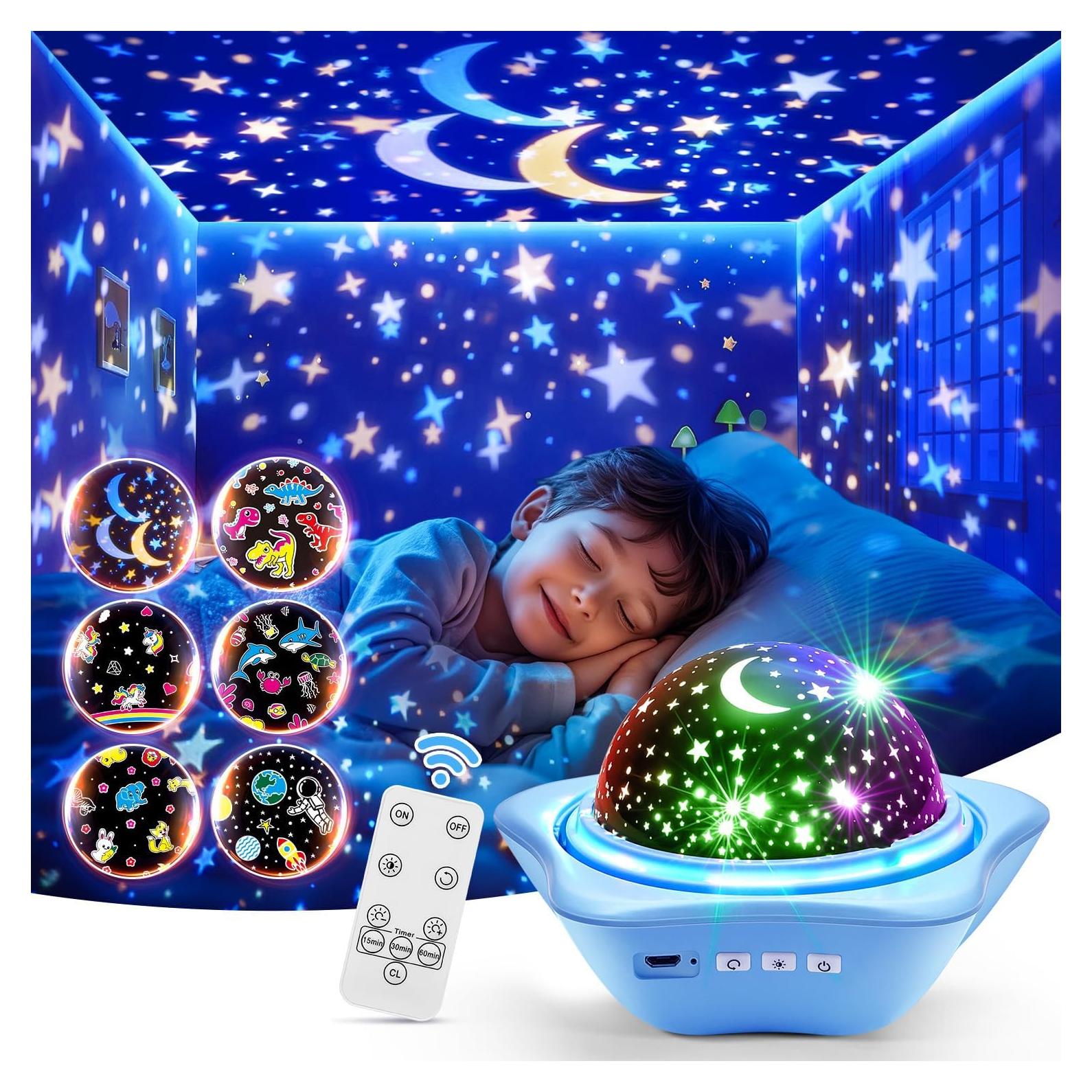 Proyector de Estrellas PIKOY WH-E07 Luz Nocturna Infantil