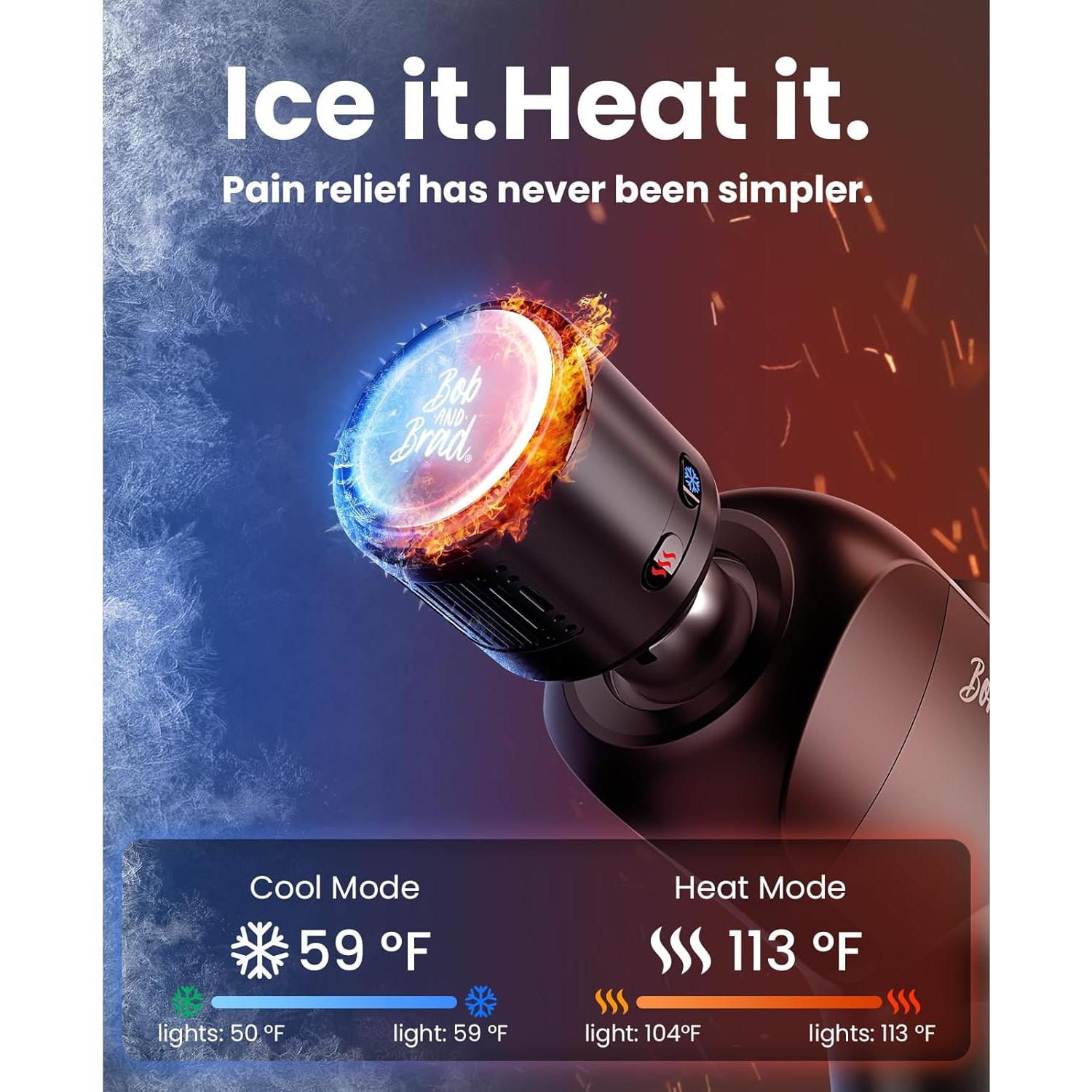 Pistola de Masaje BOB Y BRAD X6 Pro Max con Calor y Frío