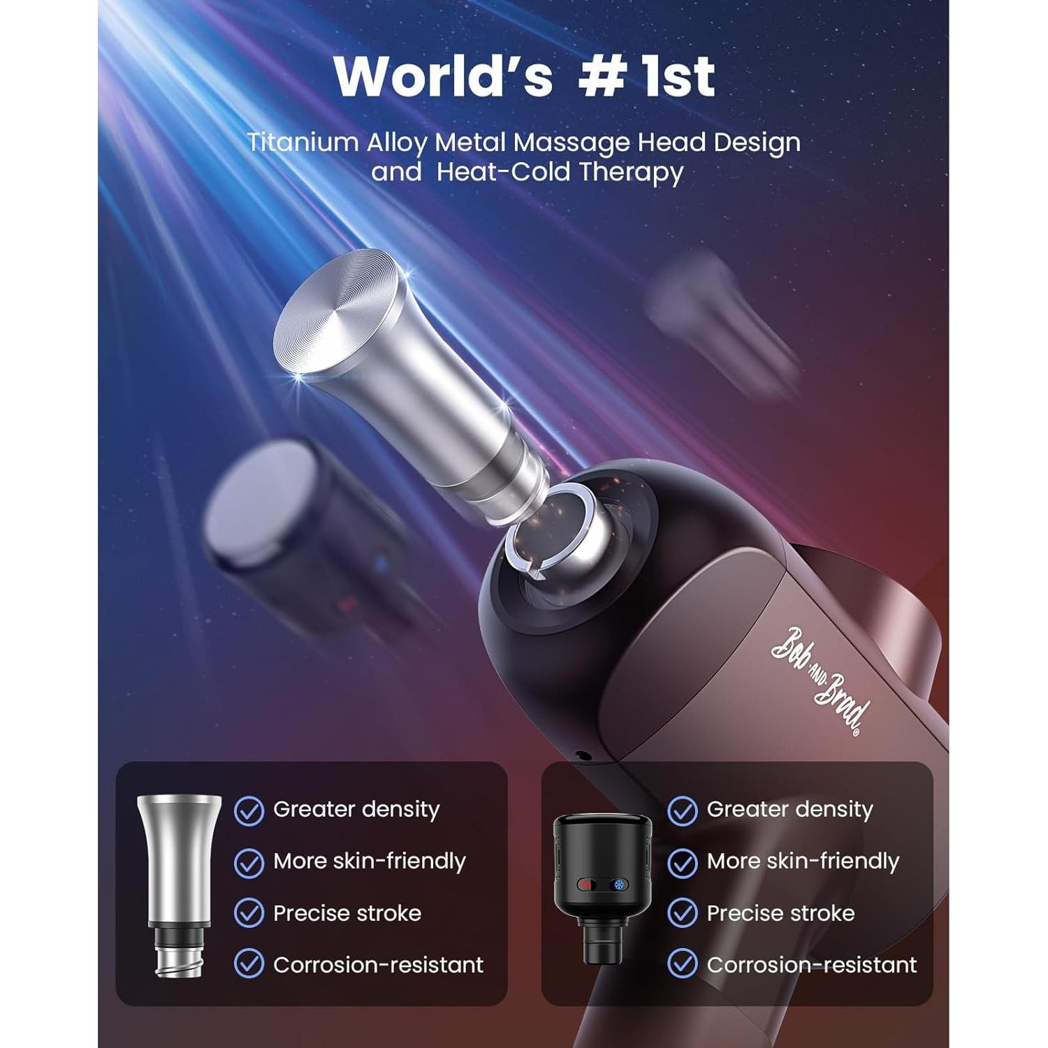 Pistola de Masaje BOB Y BRAD X6 Pro Max con Calor y Frío