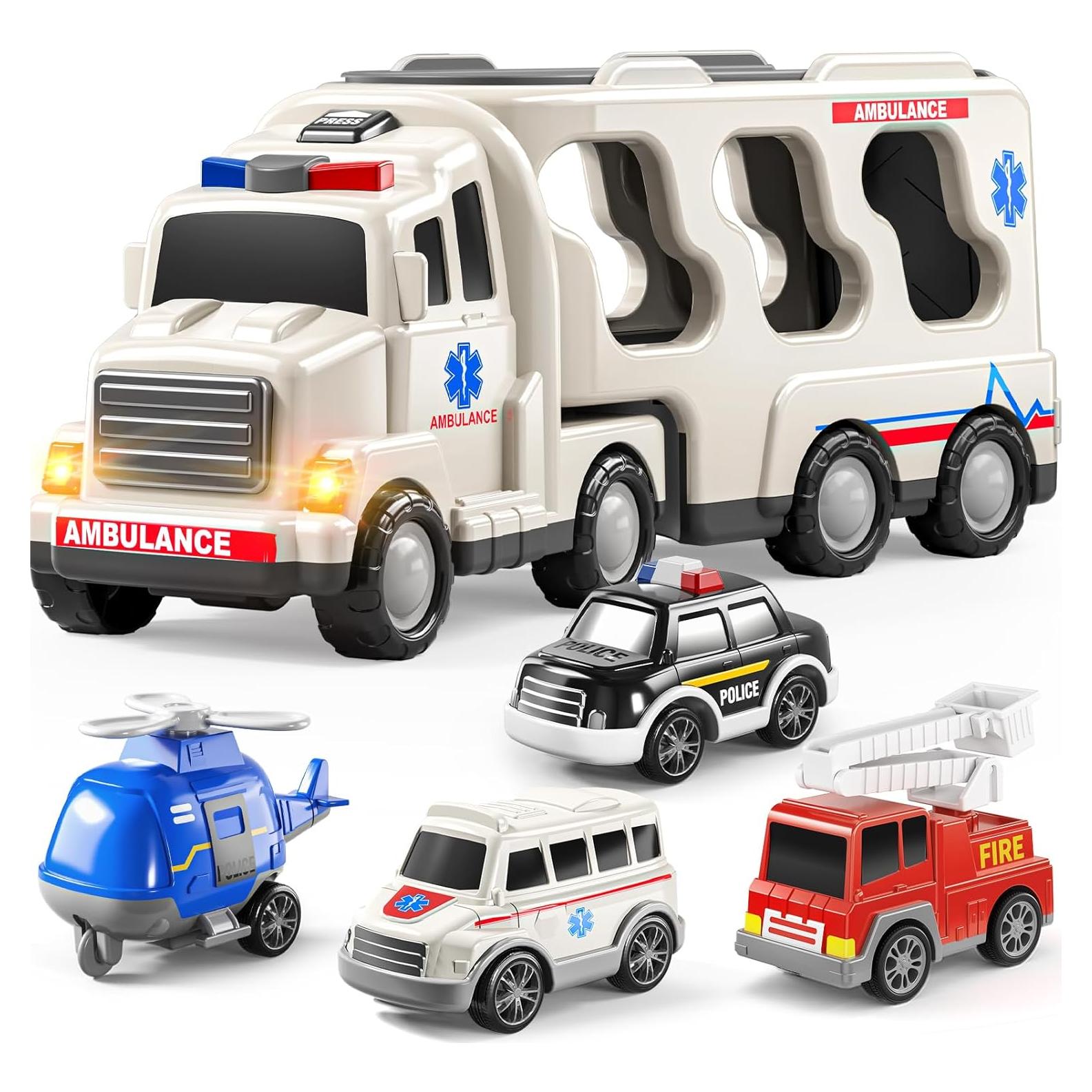 Juguetes de Camiones TEMI 5 en 1 para Niños 3 a 6 Años